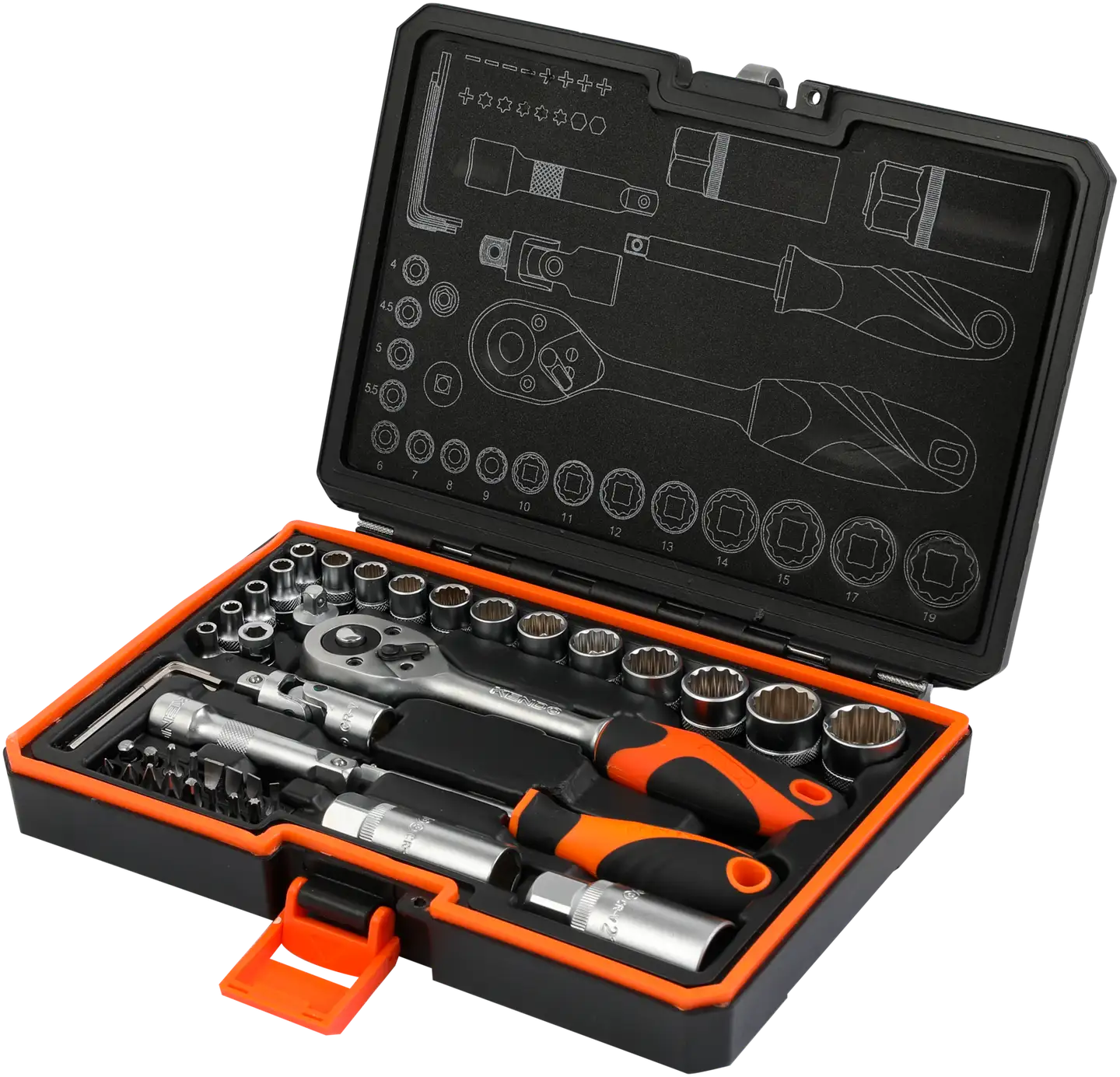 Kendo hylsysarja 45-os 3/8" & 1/4" - 1