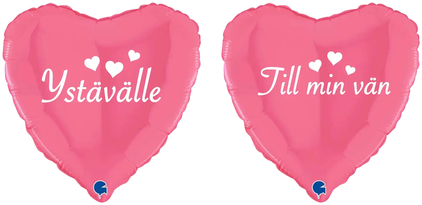 Ystävälle foliopallo, v.pun. 5 kpl/pkt