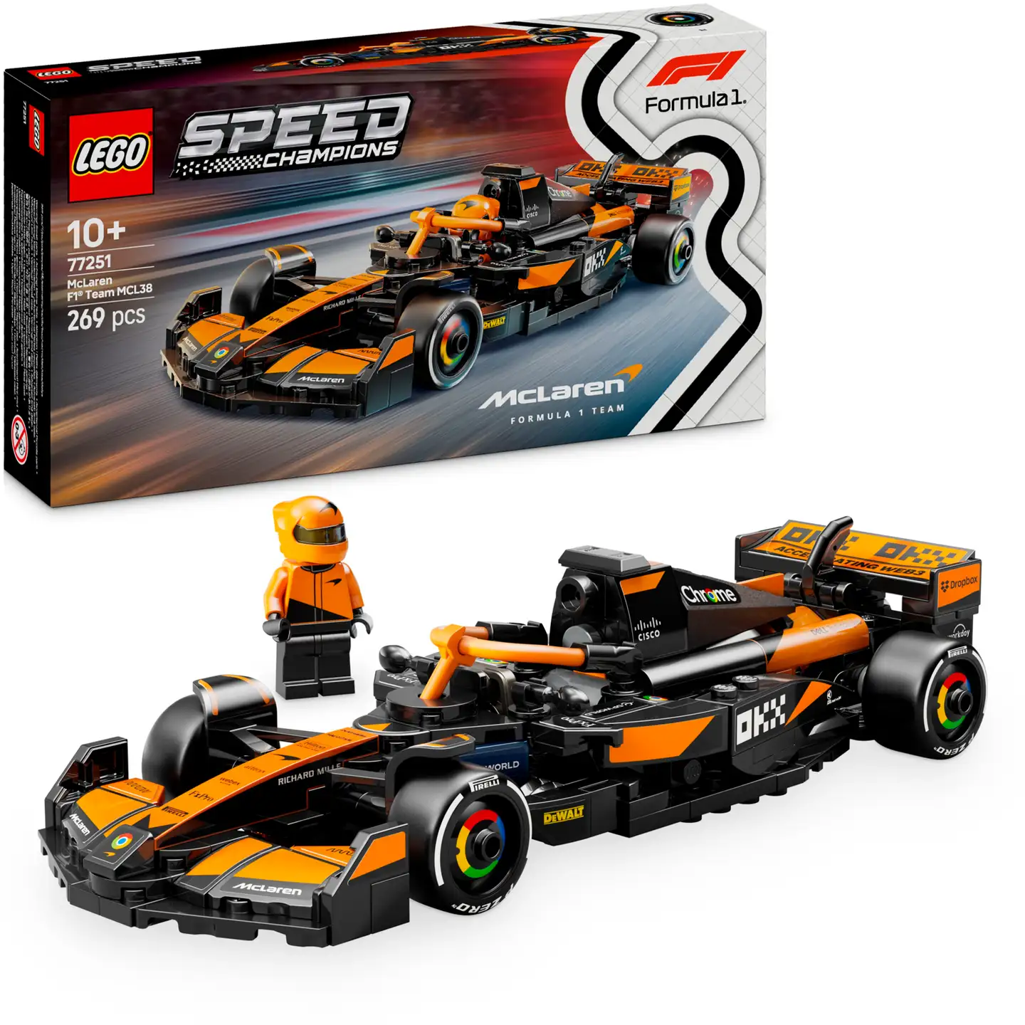 LEGO® Speed Champions McLaren F1® Team MCL38 kilpa-auto 77251 - 1