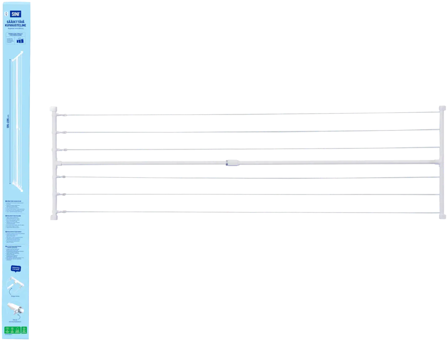 Sini teleskooppikuivausteline 235cm - 1