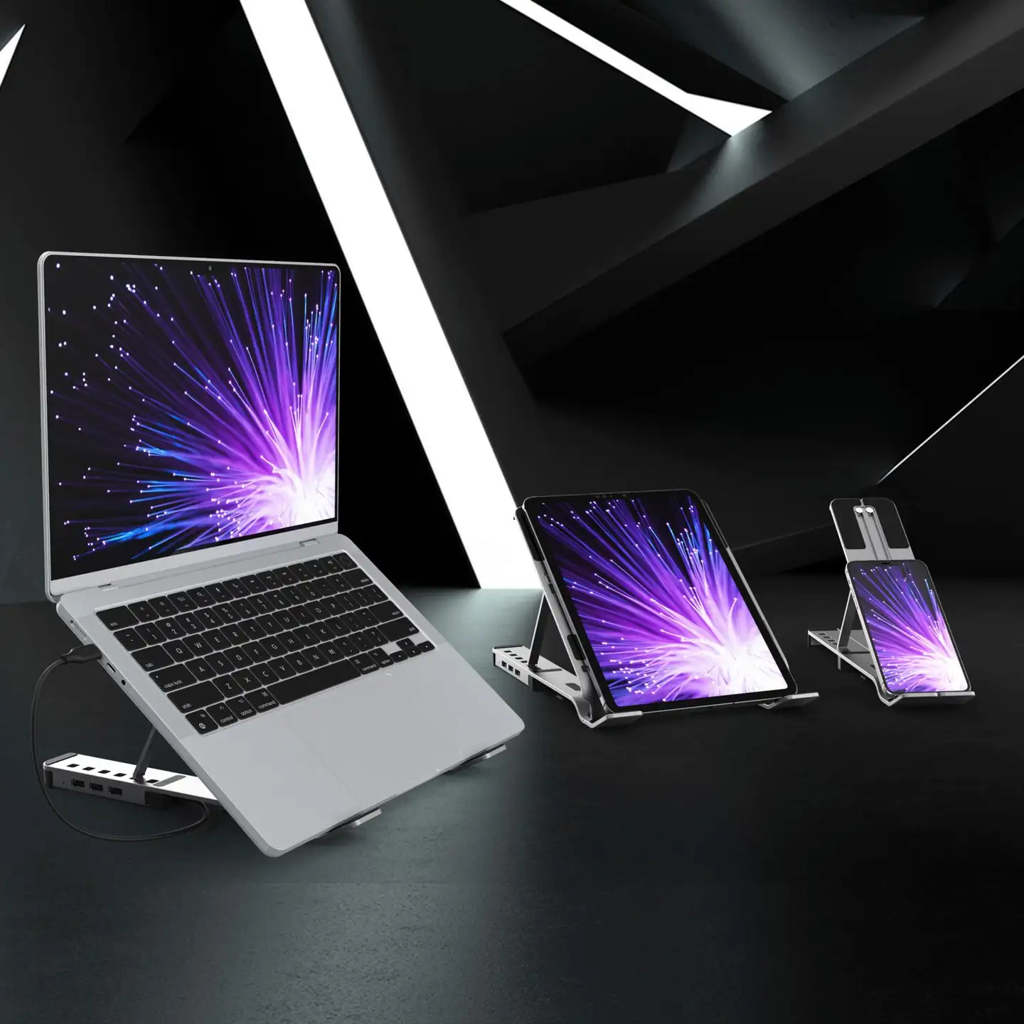 J5 Create kannettavan tietokoneen jalusta 4 x USB jakajalla - 6