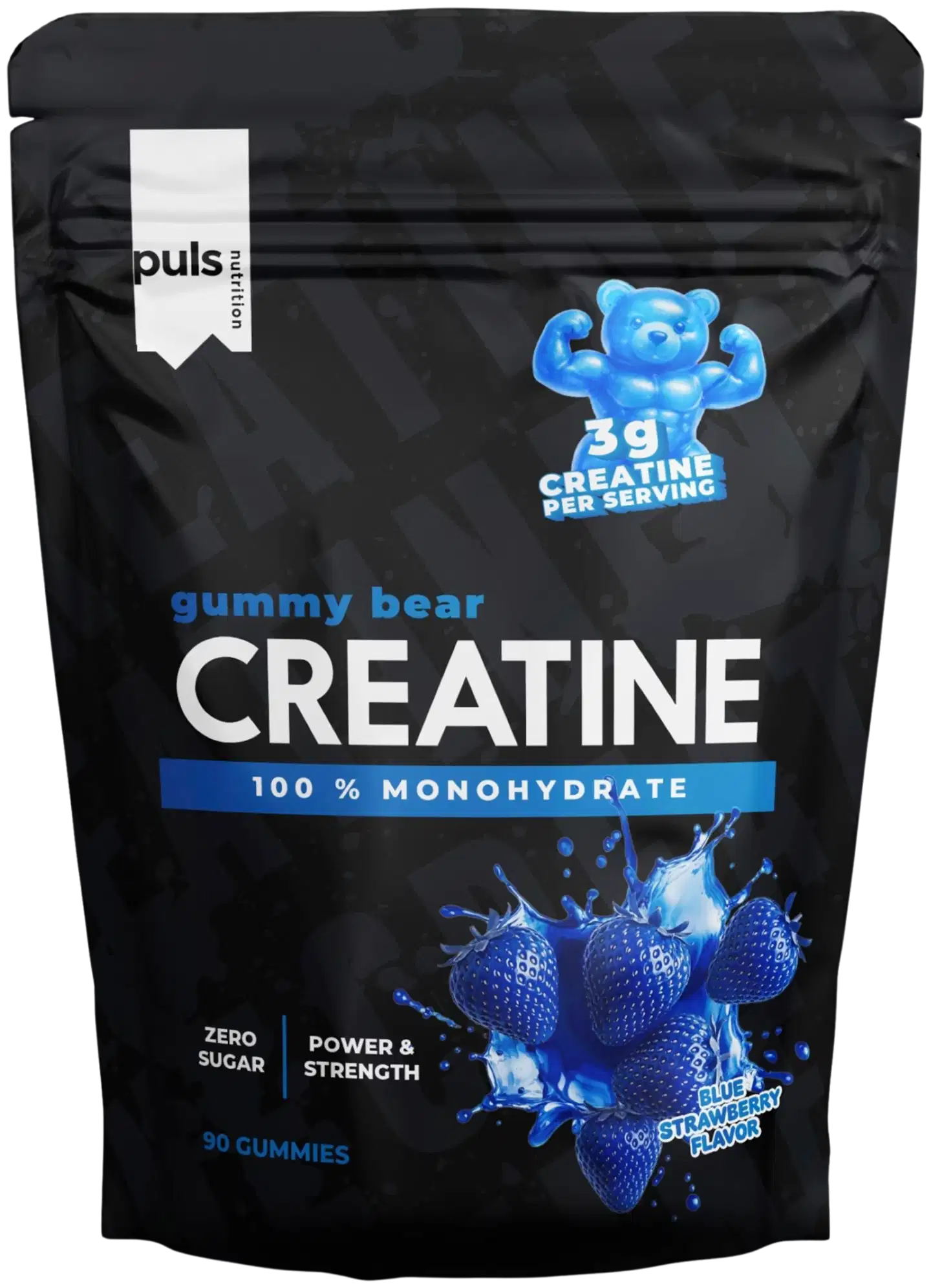 PULS Nutrition Kreatiini nalle Blue strawberry 90 gummies