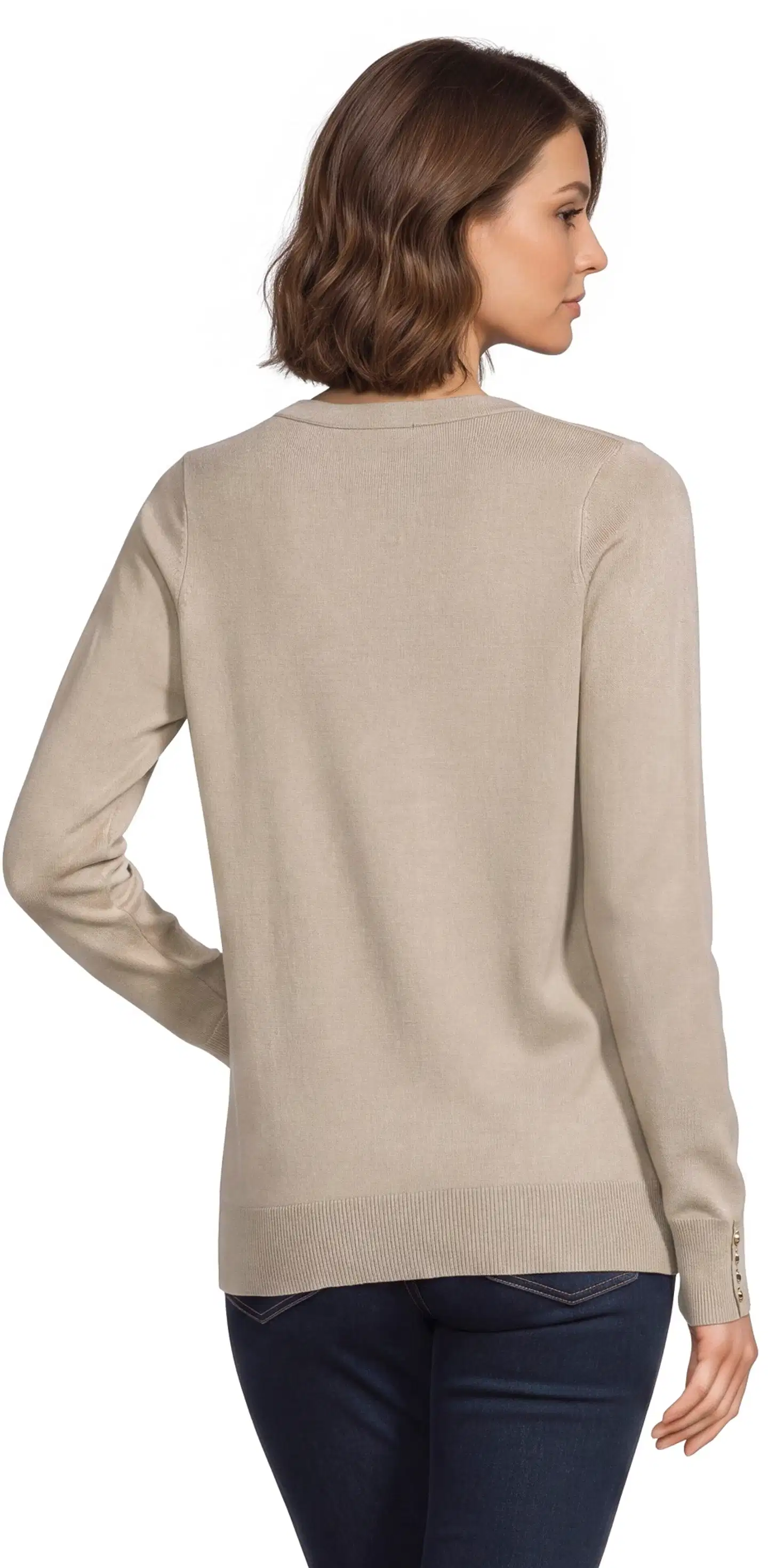 London Fog naisten neuletakki napit 213L262903 - beige - 4
