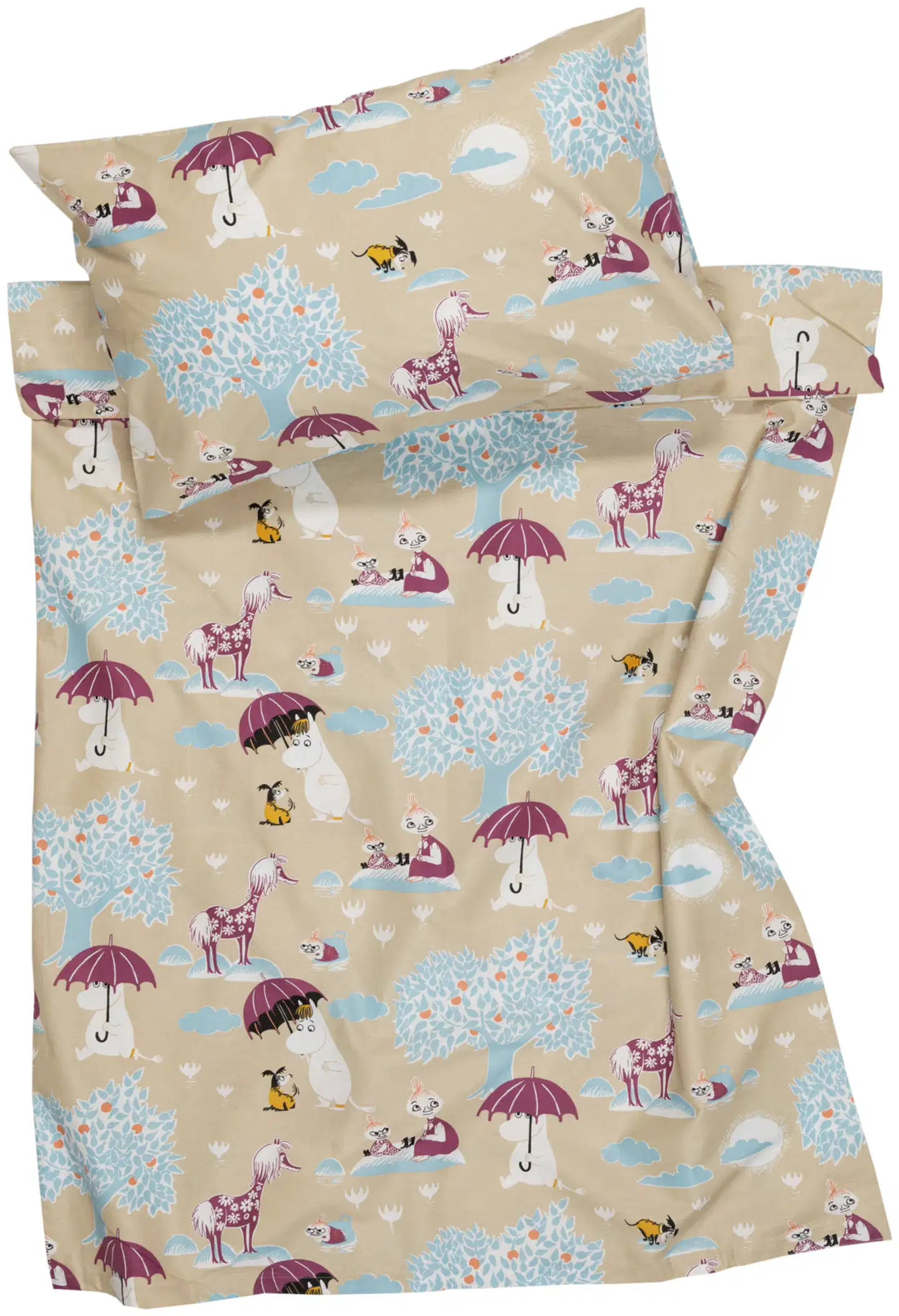 Moomin Arabia Muumi p.lak.set. 120x160  Sateenvarj.GOTS - 1