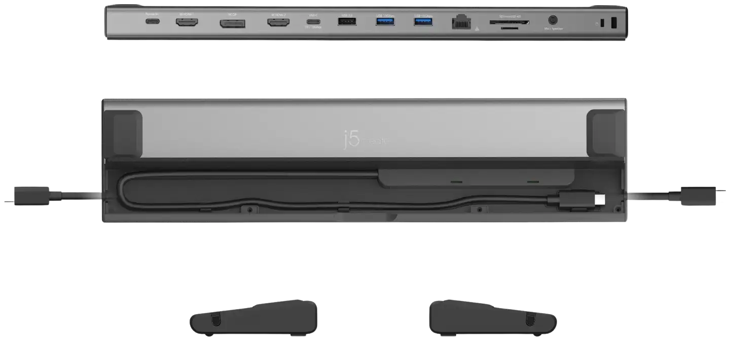 J5 Create USB4 4K kolmen näytön telakka - 2