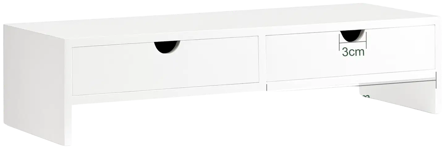 SoBuy näyttötaso valkoinen BBF02-W - 3
