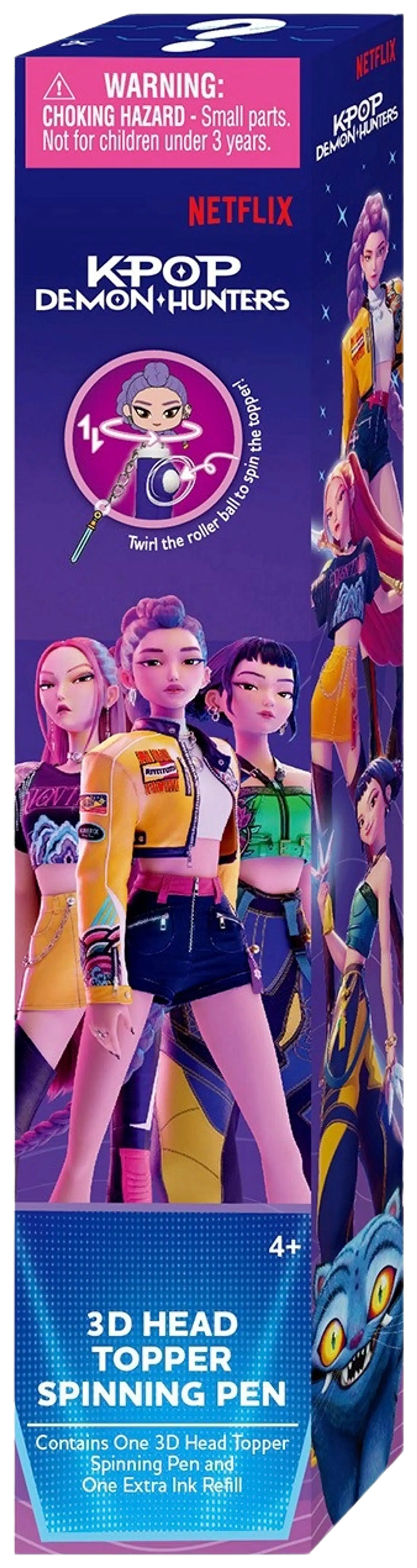 K-Pop Demon Hunters -kynä 3D pyörivä pää - 3
