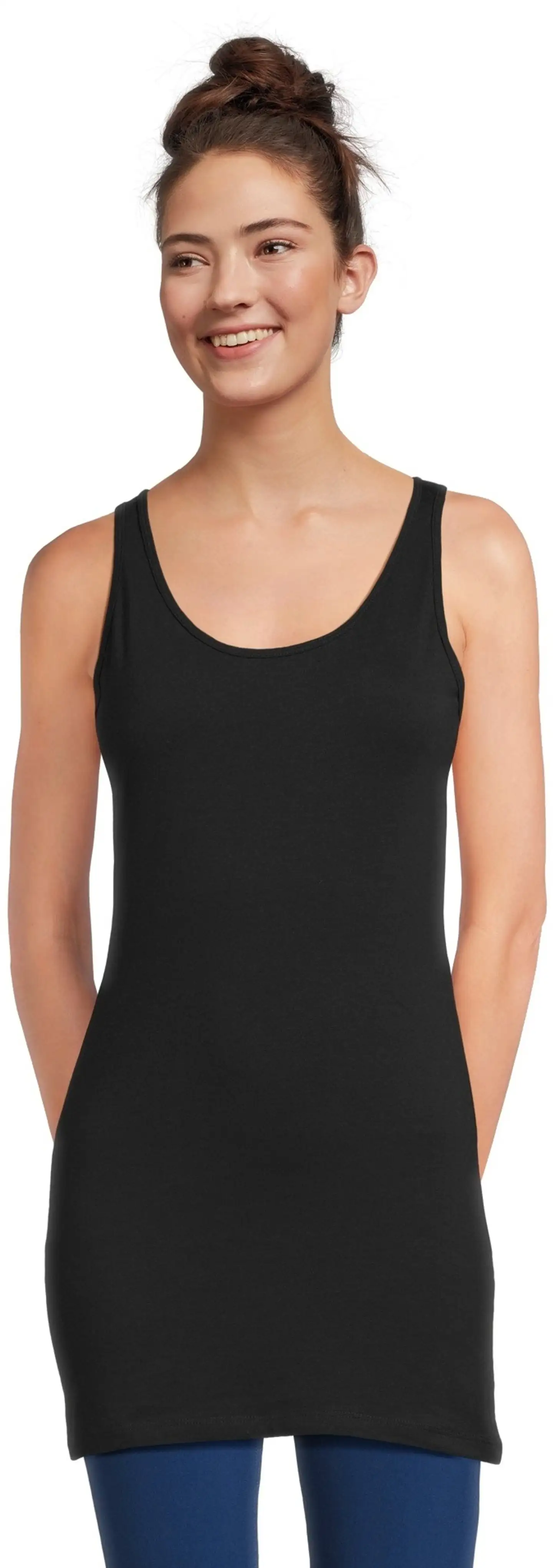 House naisten pitkä toppi Nina - Jet Black - 1