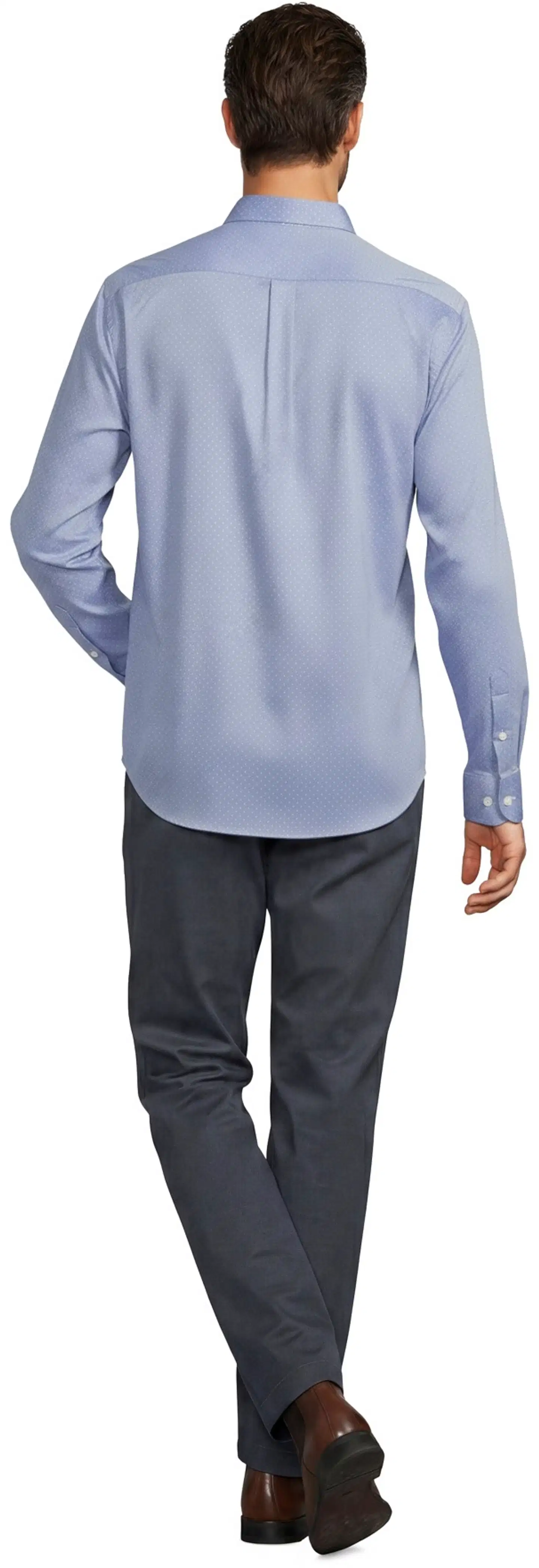 London Fog miesten kauluspaita Timantti 194L292619 - Mid Blue - 4