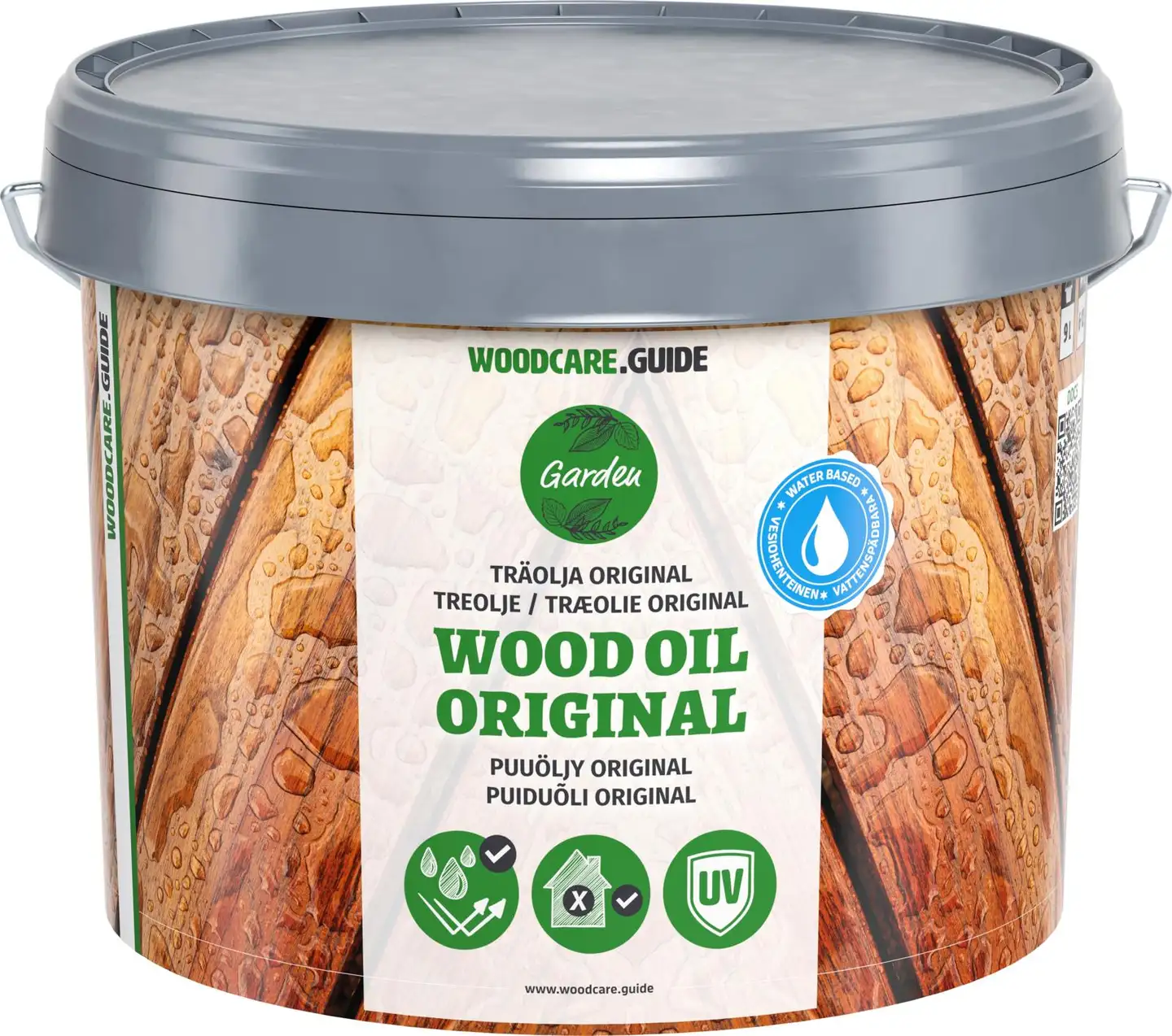 Woodcare puuöljy 9l harmaa