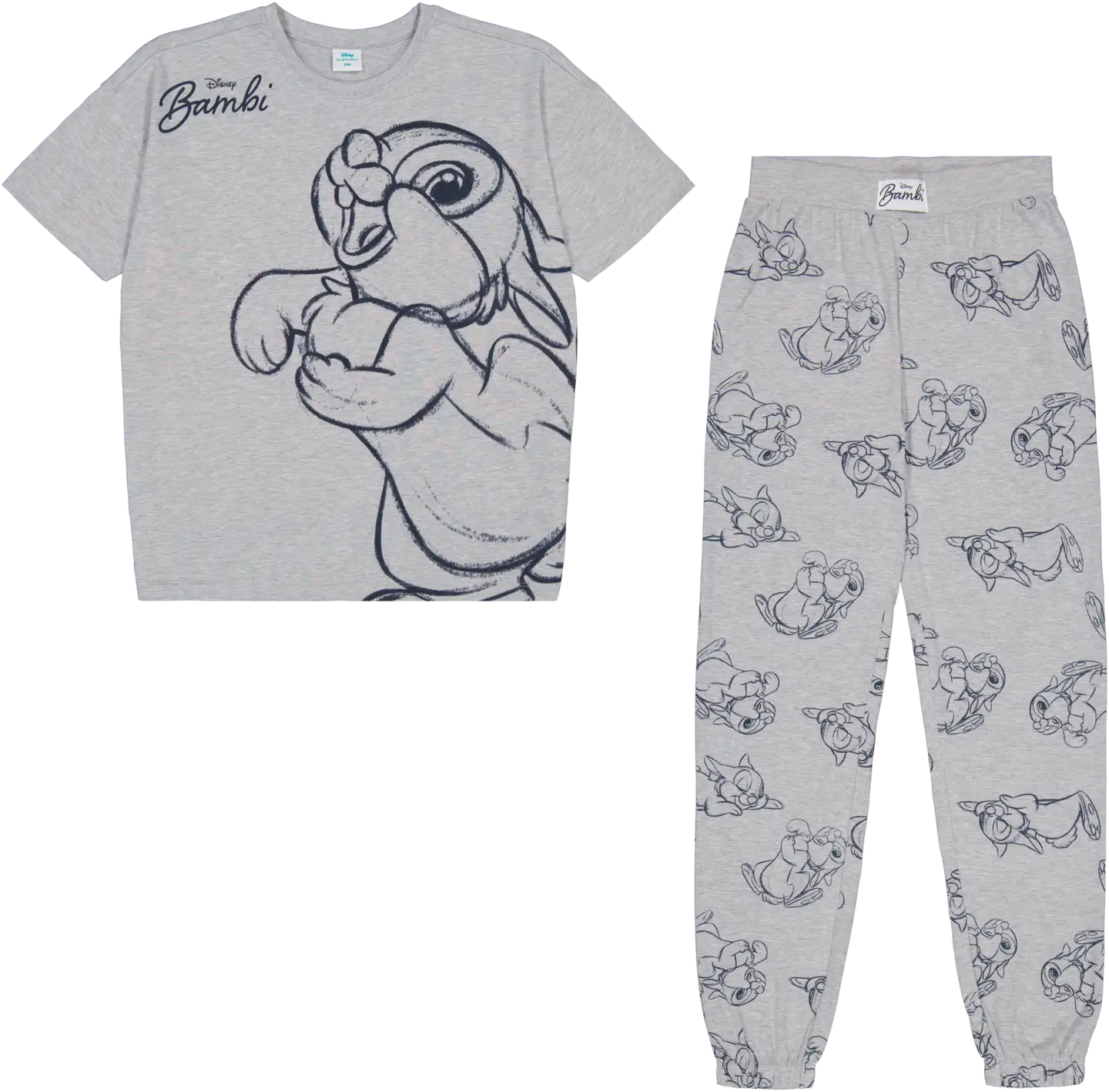 Disney Bambi lasten pyjama BI60079 - Grey melange - 1