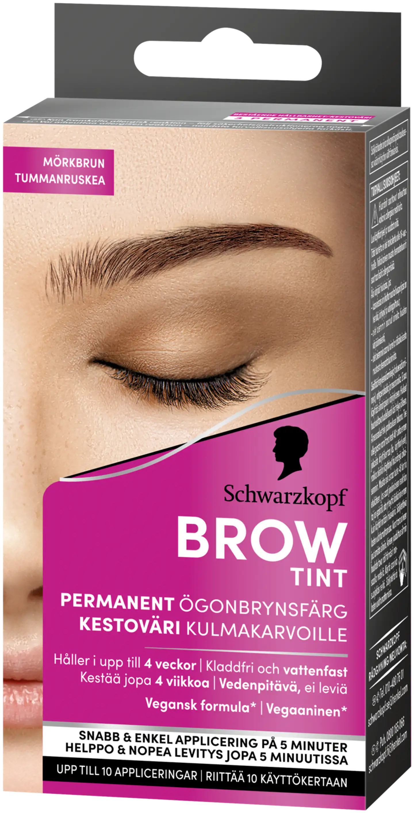 Schwarzkopf Brow Tint kulmaväri Dark Brown