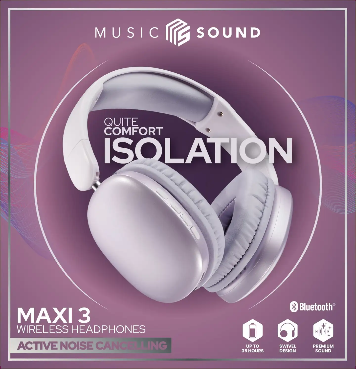 MusicSound langattomat vastamelukuulokkeet Maxi 3 liila - 2