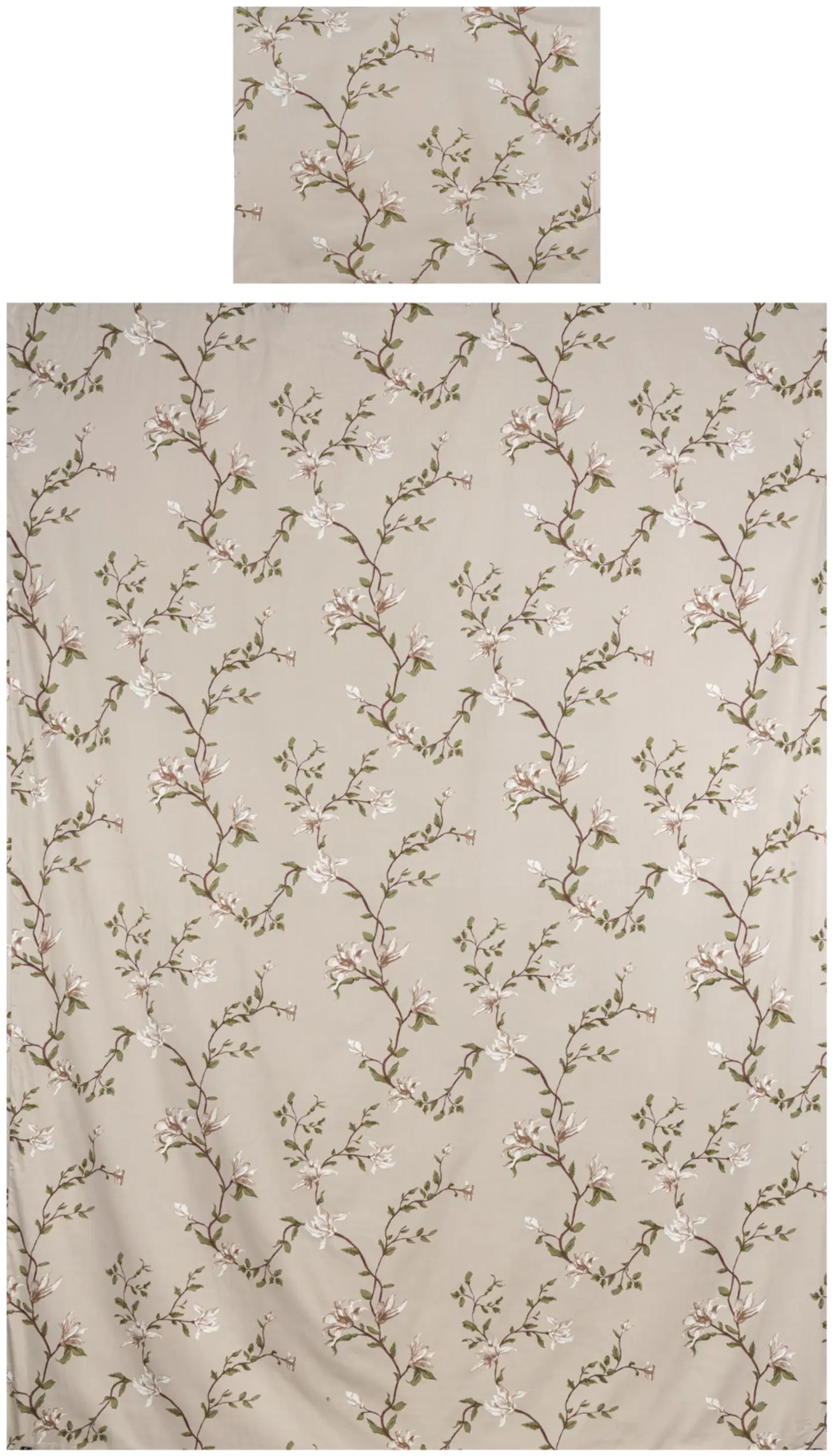 House satiinipussilakanasetti Kioto 150x210 cm beige - 1