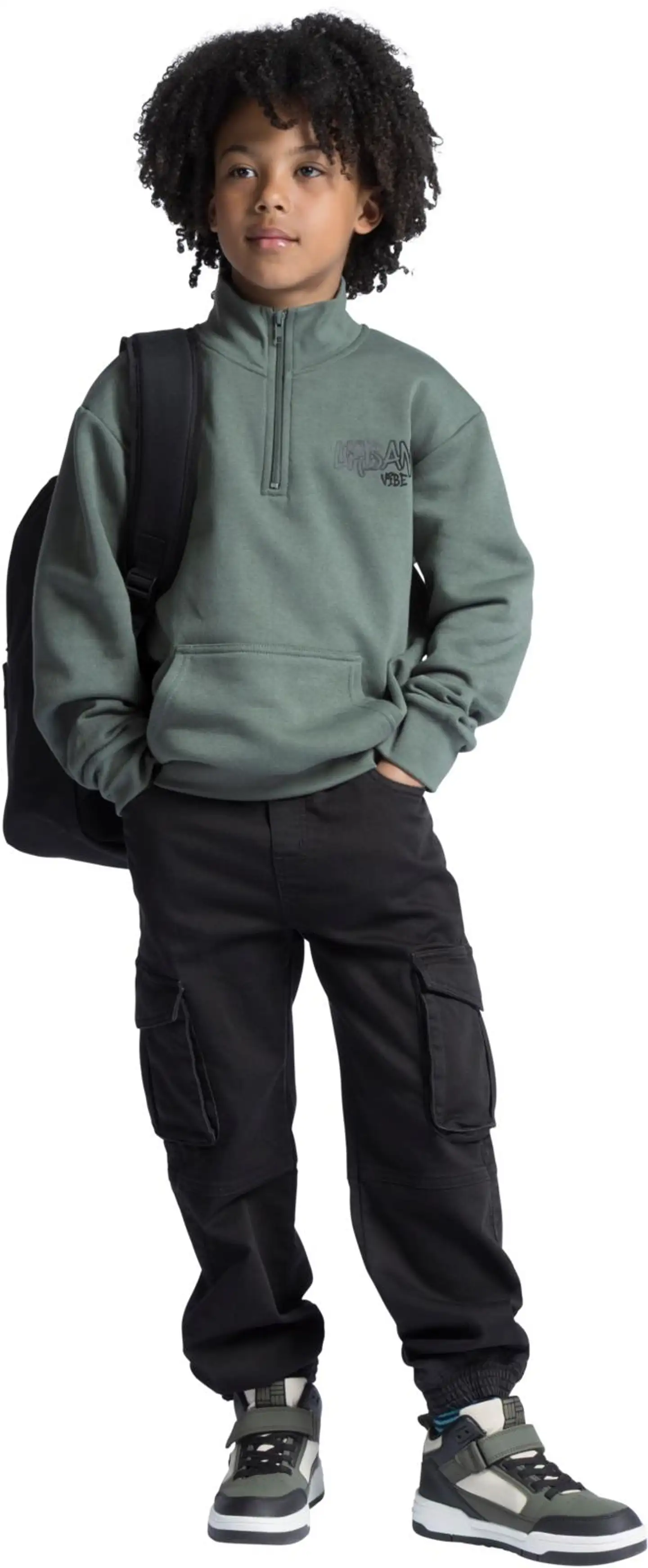 House nuorten collegepusero 23PH292506 - Thyme green - 8