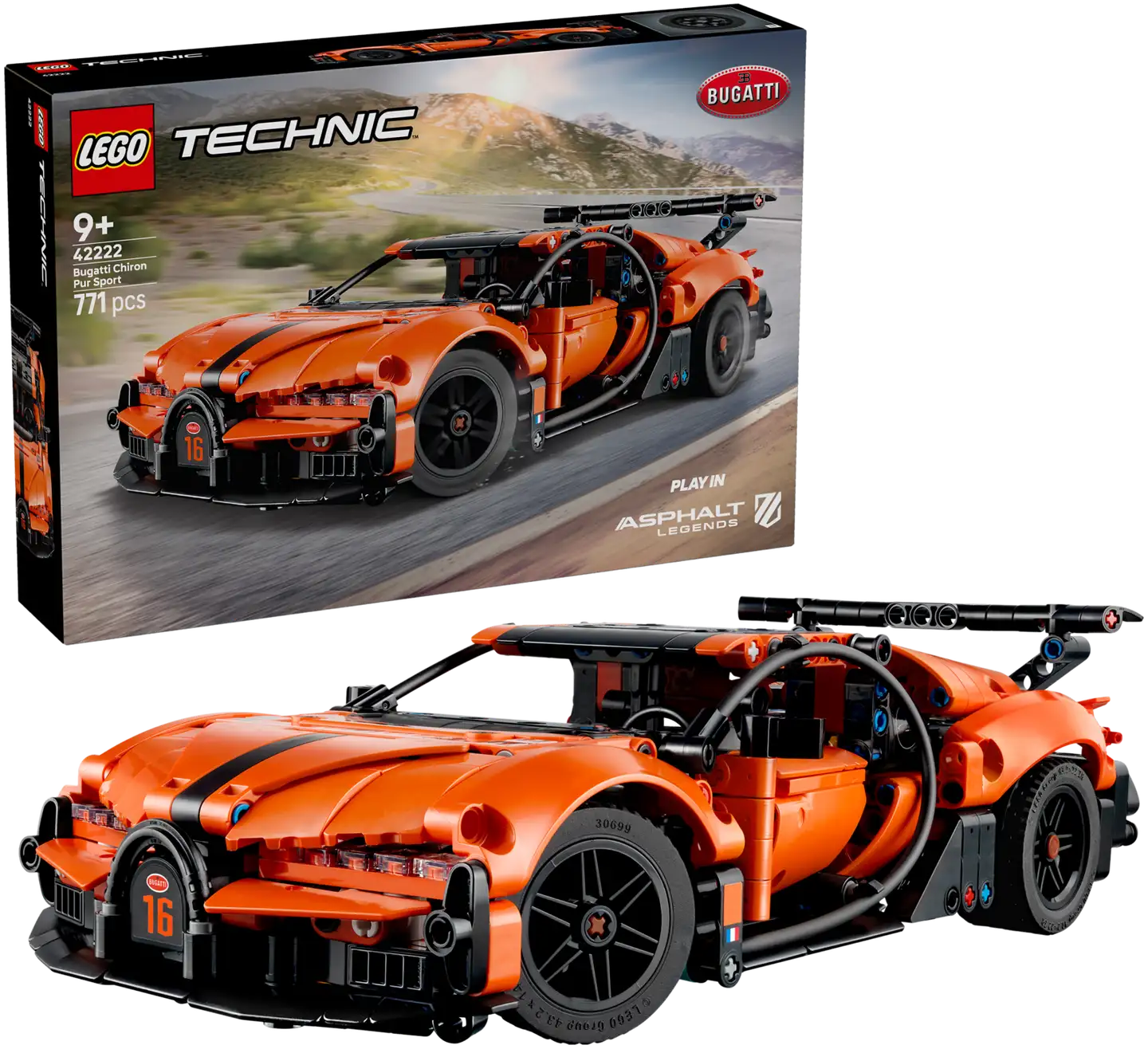 LEGO® Technic 42222 Bugatti Chiron Pur Sport ‑hyperauto - 1