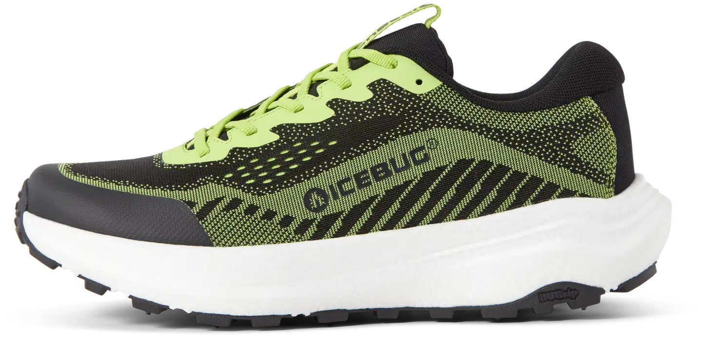 Icebug miesten nastajuoksujalkineet Myr BUGrip - Black/GreenGlow - 1
