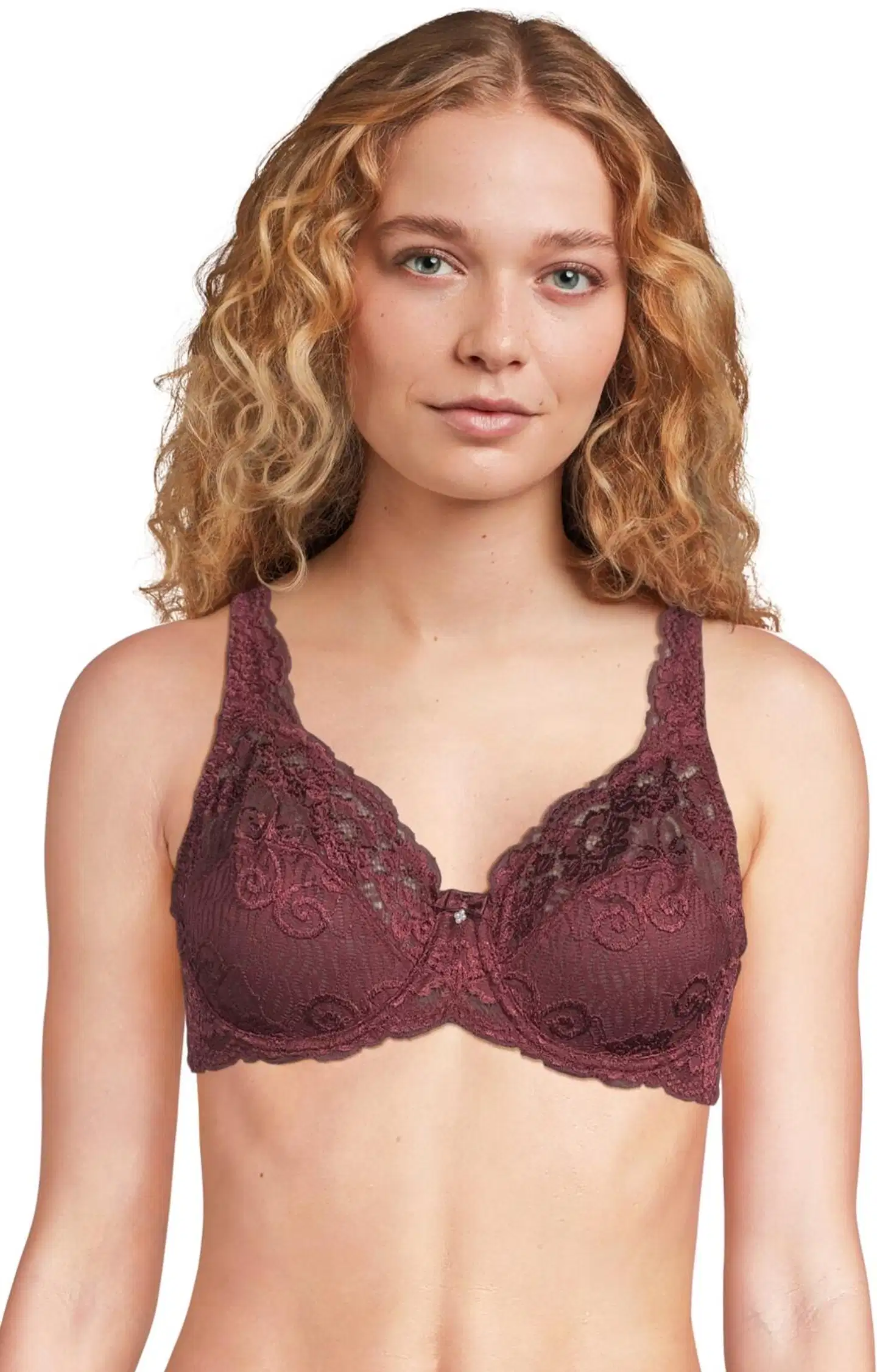 Actuelle naisten kaarituelliset rintaliivit Anna 211A332610 - Burgundy - 1