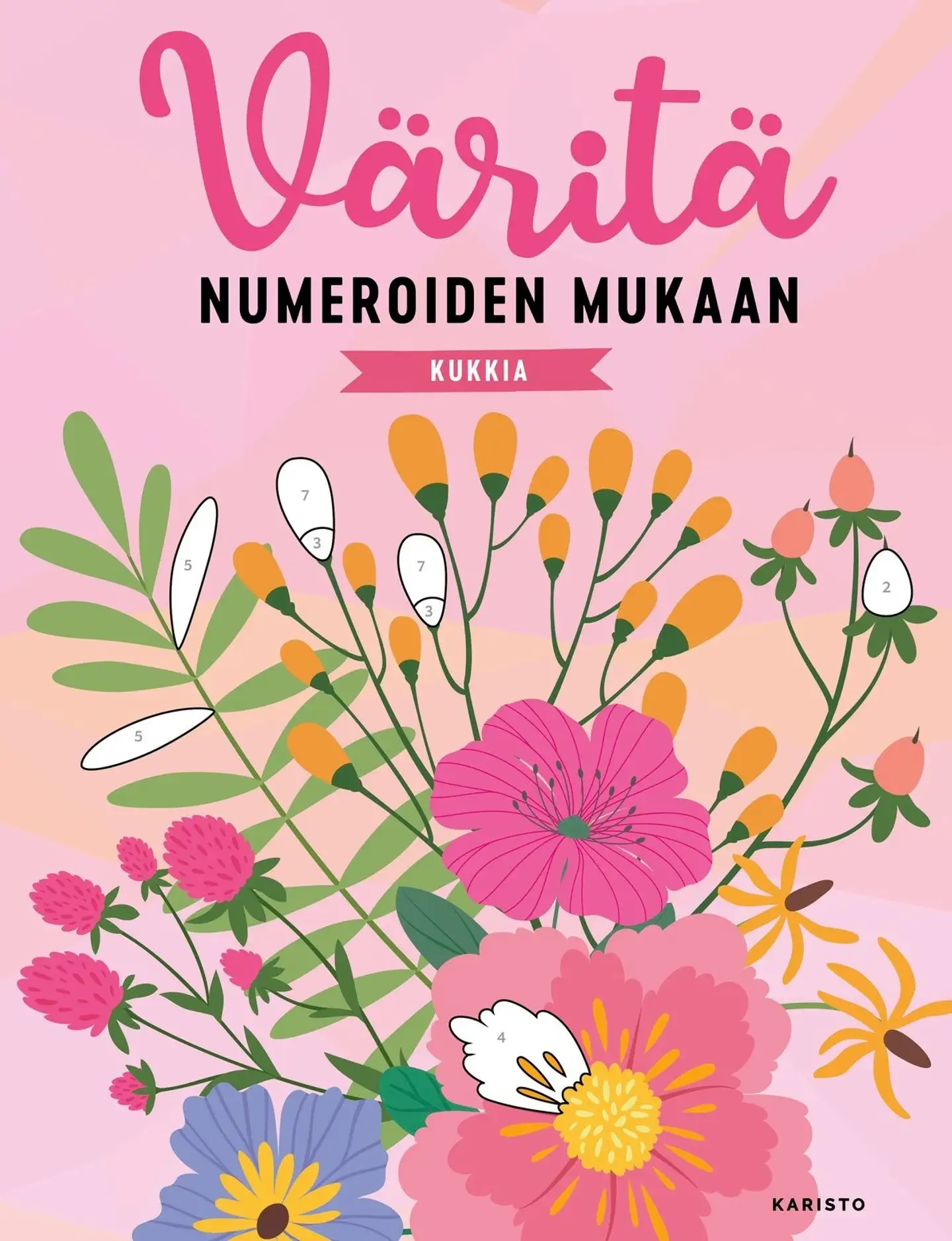 Väritä numeroiden mukaan - Kukkia