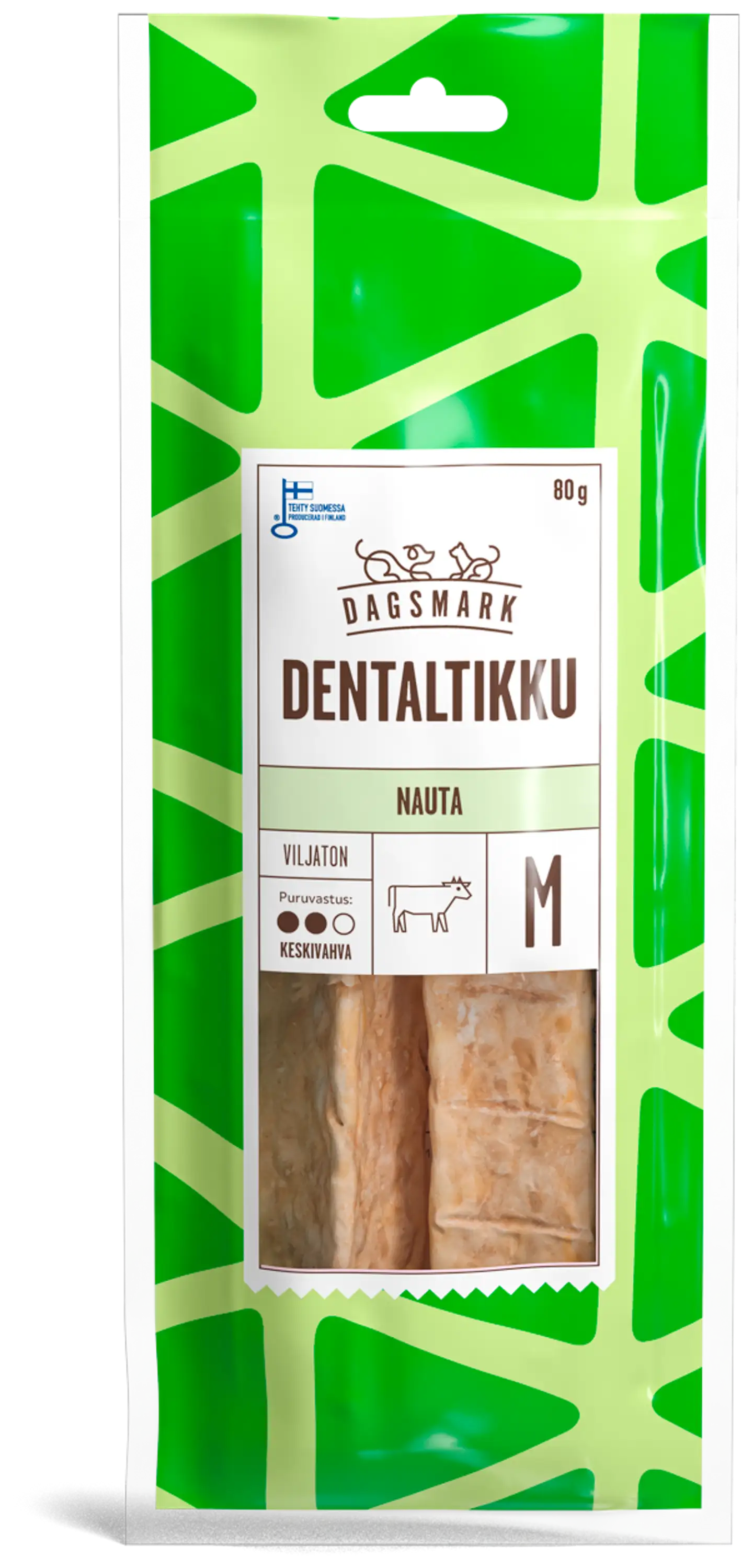 Dagsmark Dentaltikku, nauta M 80 g