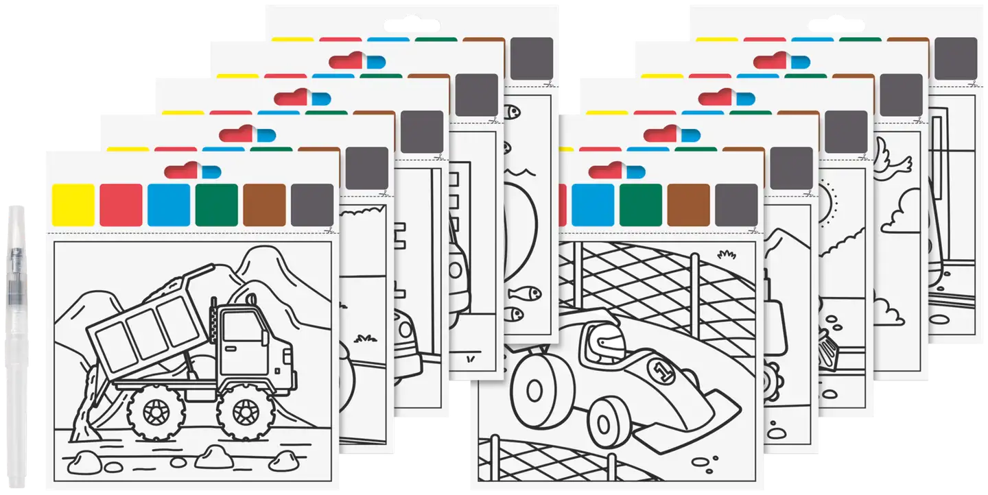 Värityssetti Ajoneuvot - 2