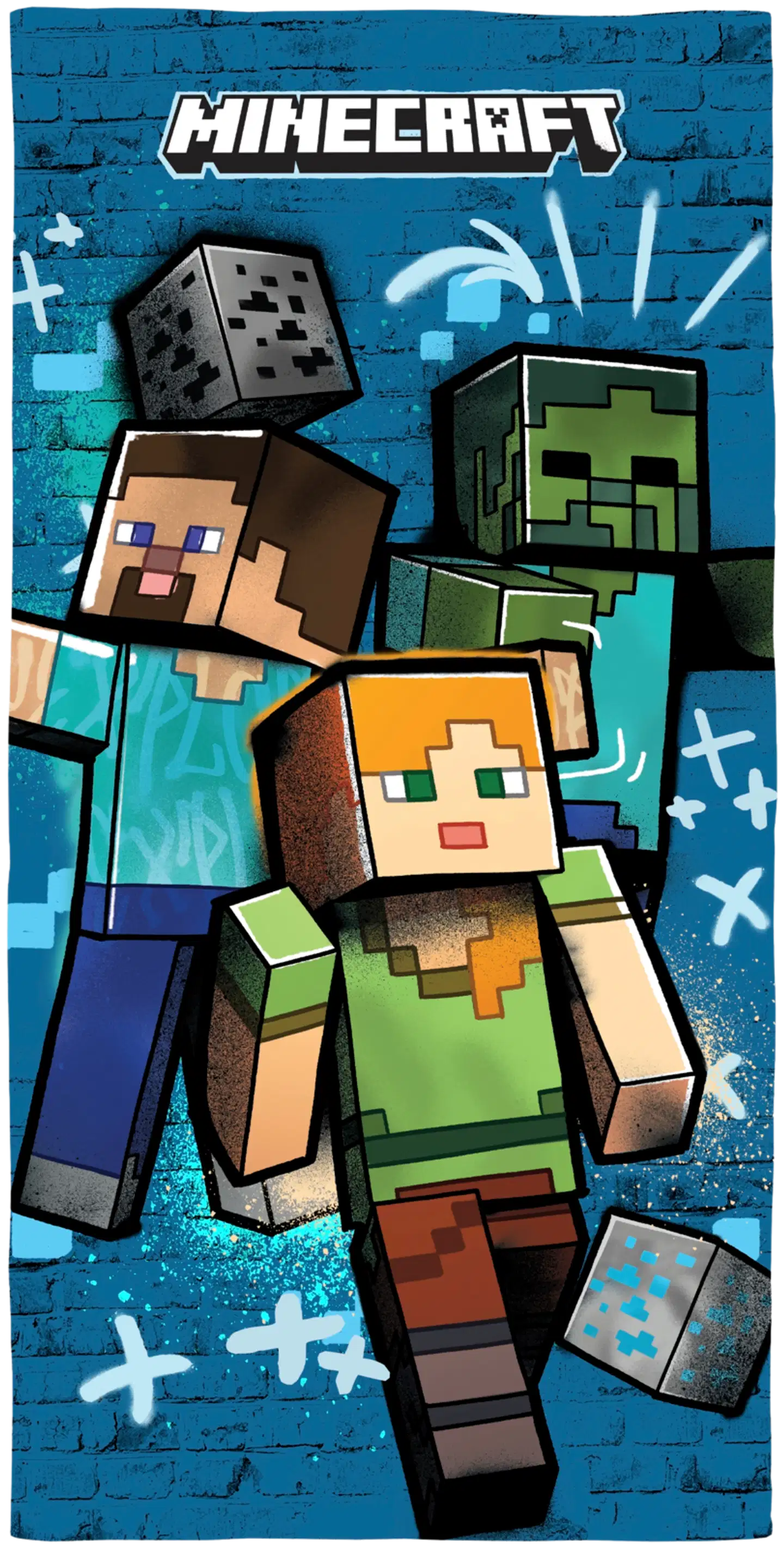 Minecraft lasten kylpypyyhe 70x140 cm - 1