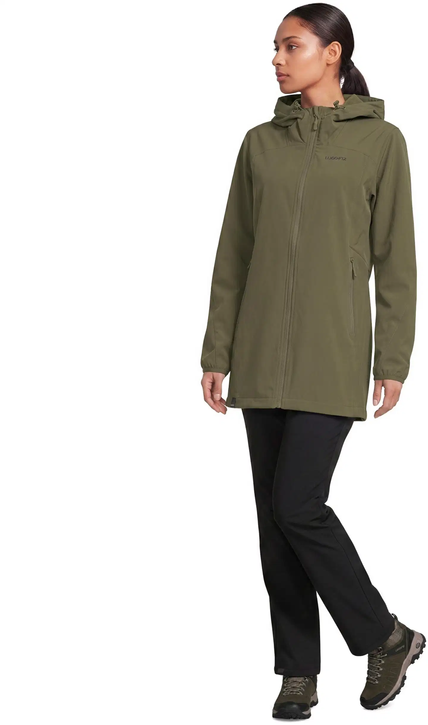 Luode12 naisten softshelltakki 223L332671 - Burnt olive - 4