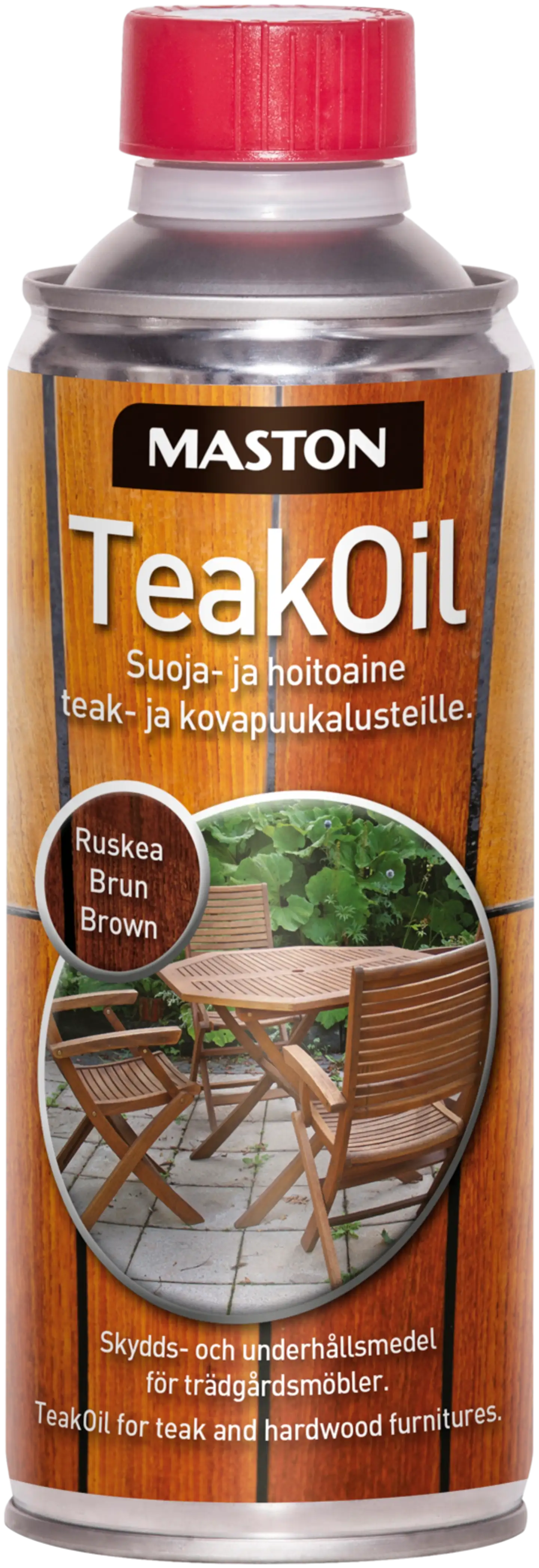 Maston puunhoitoöljy TeakOil 450 ml ruskea