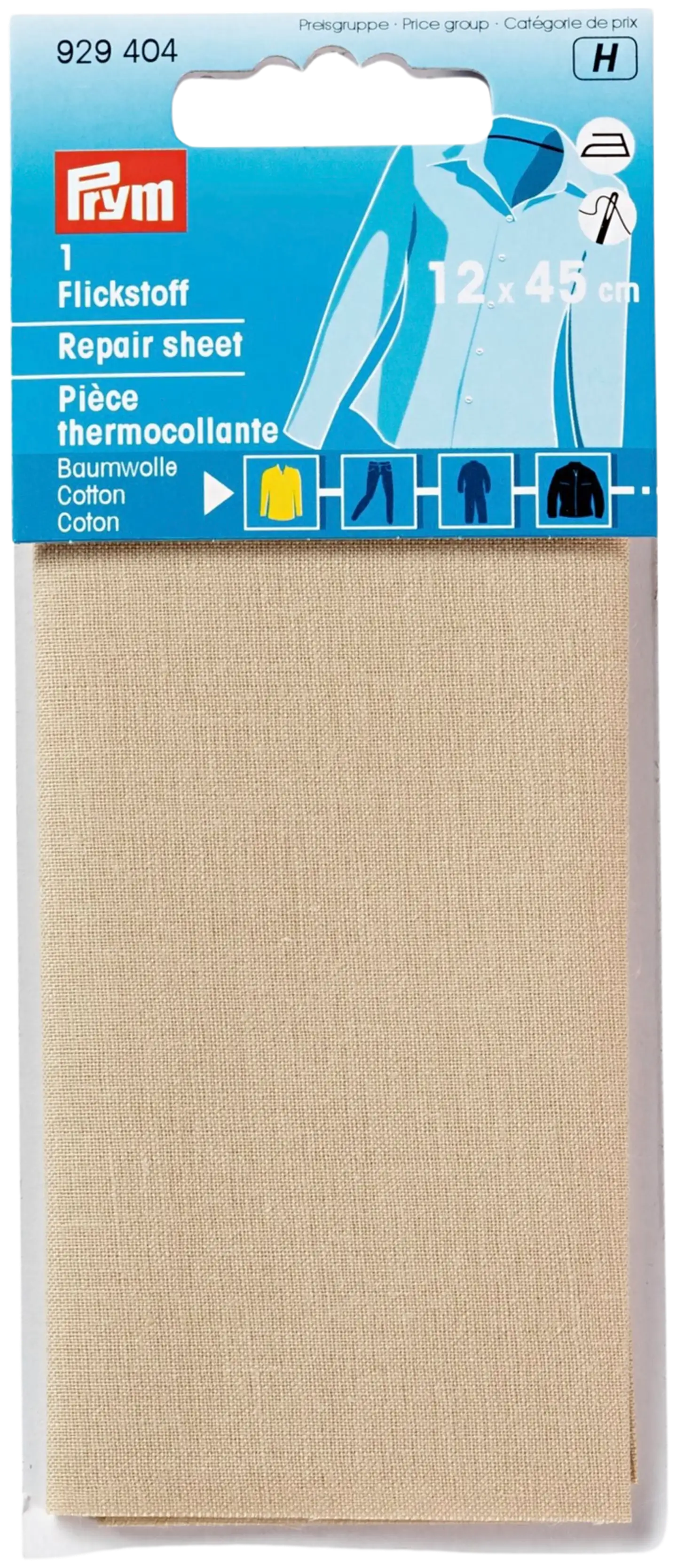 Prym korjauspaikka puuvilla 12x45cm beige - 1