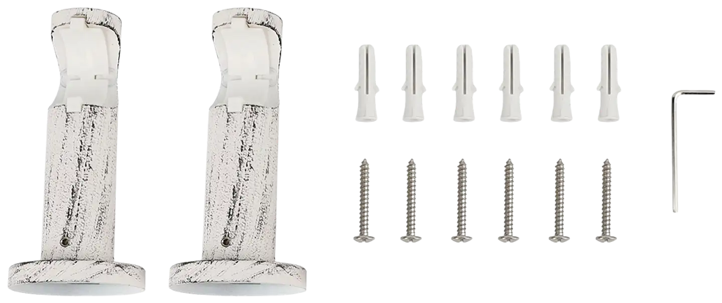 Ihanin verhotangon click-kannakkeet valkokulta 28mm 2kpl/pss - 3