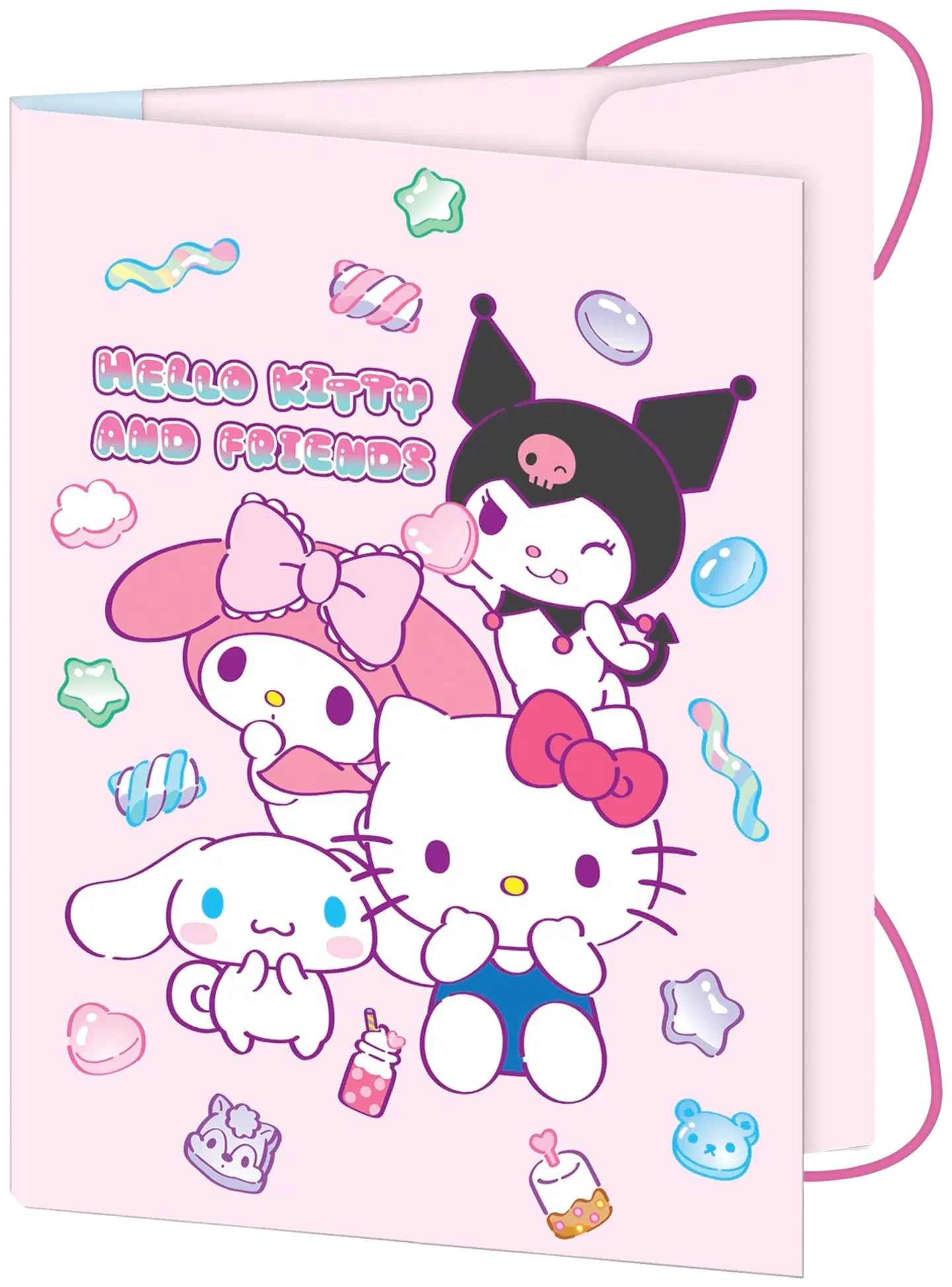 Hello kitty&Friends Sweet kulmalukkokansio A4 asiakirjoille