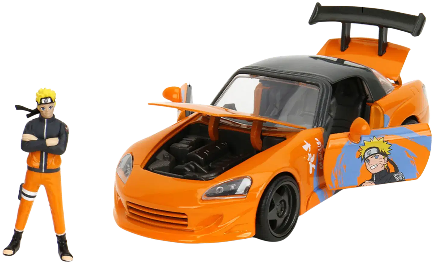 Jada Naruto Shippuden: Naruto ja 2001 Honda S2000, 20 cm, 1:24, die-cast - 4