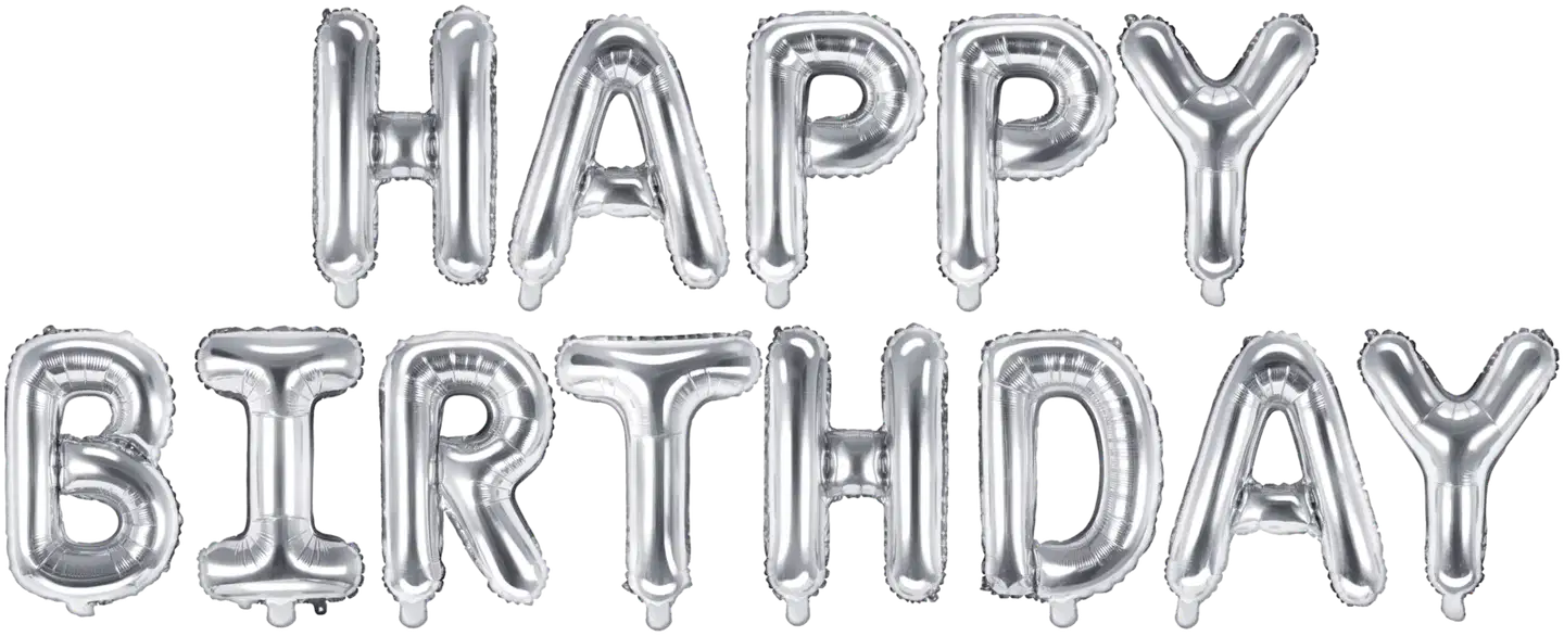 Foliopallosetti Happy Birthday, hopea