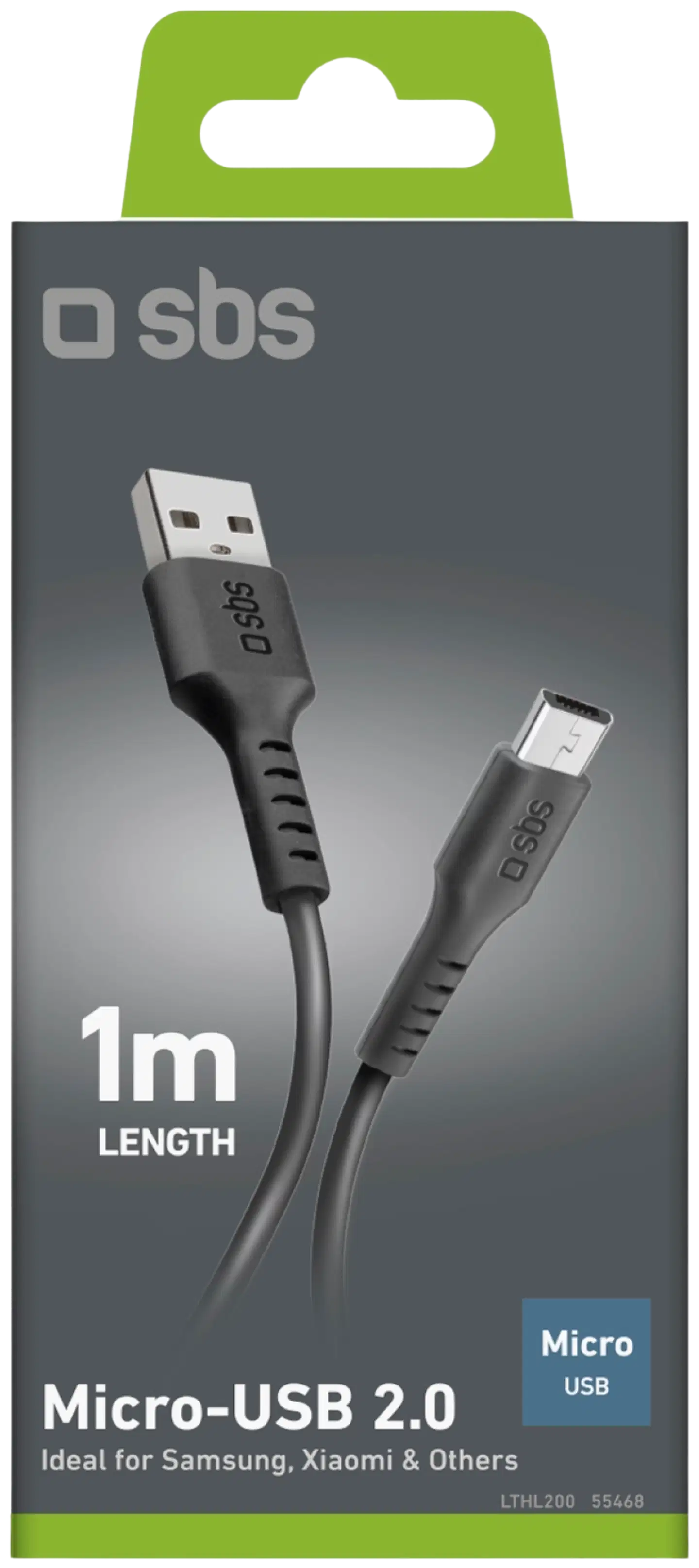 SBS kaapeli Usb-A To Micro-Usb 1 M musta - 2