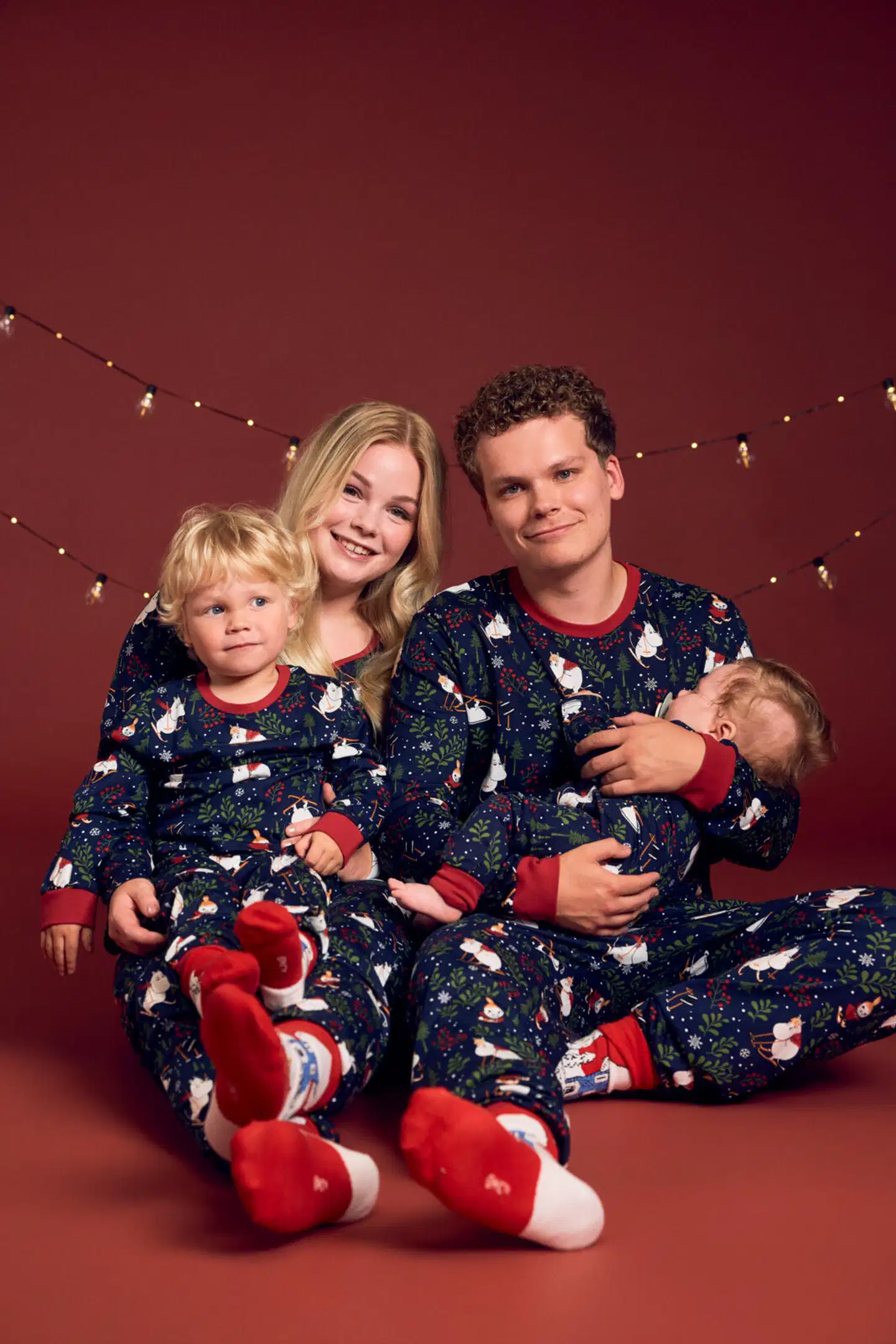 Muumi naisten pyjama Hiihtoretki 593716 - tummansininen - 10