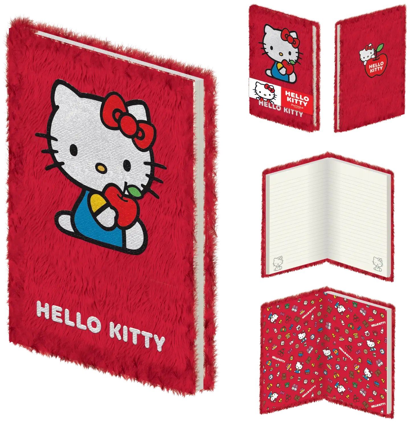 Hello Kitty A5 plush muistikirja