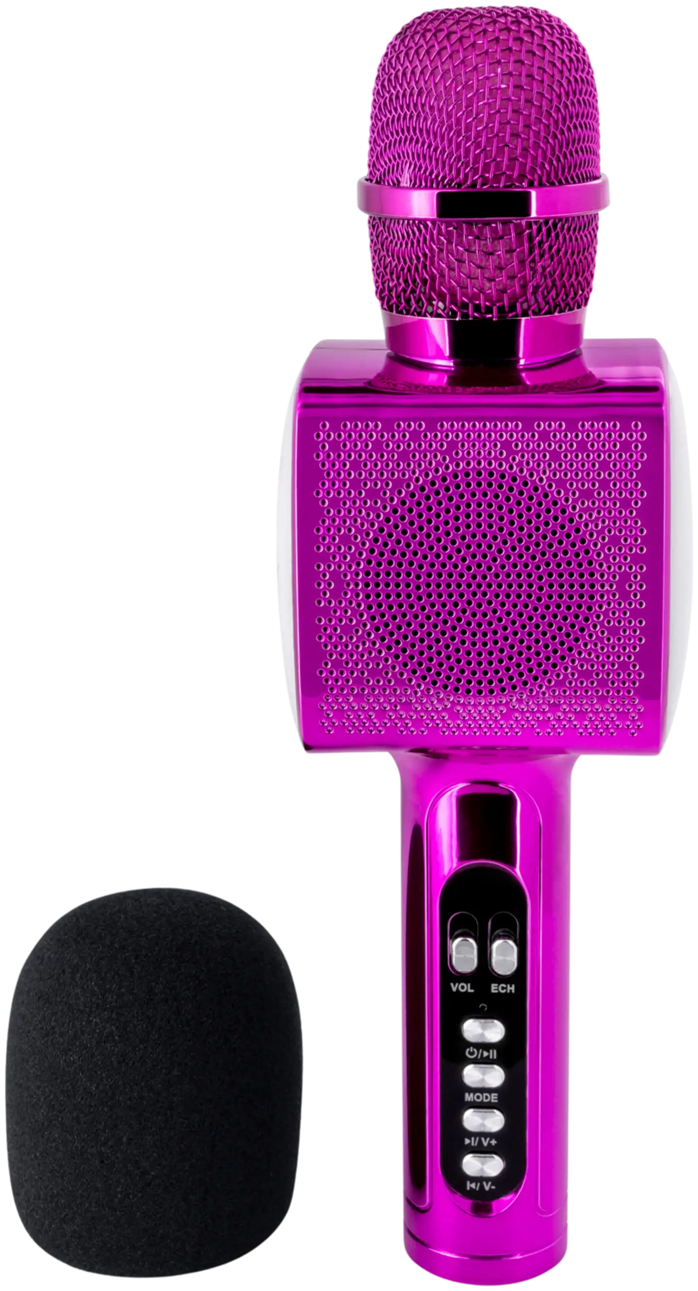 BigBen karaokemikrofoni Bluetooth yhteydellä pinkki - 1