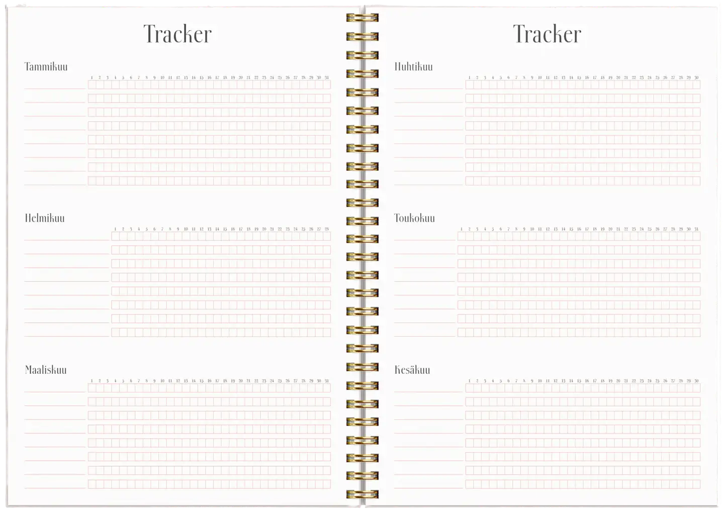 Burde Kalenteri 25/26 Life Planner Pink - 5
