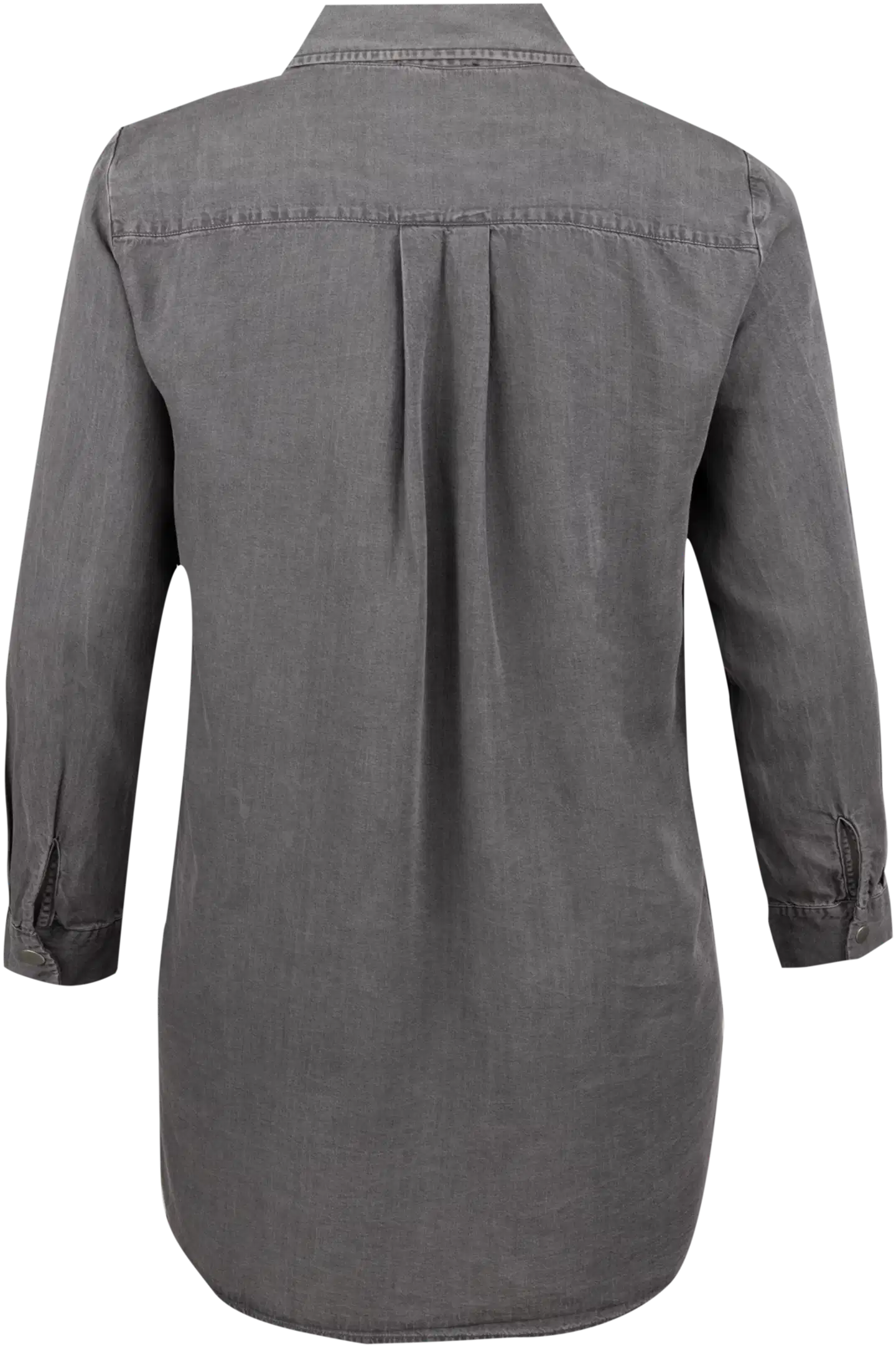 House naisten pitkä denimpaita 228HP30601, D-mitoitus - Black washed denim - 2