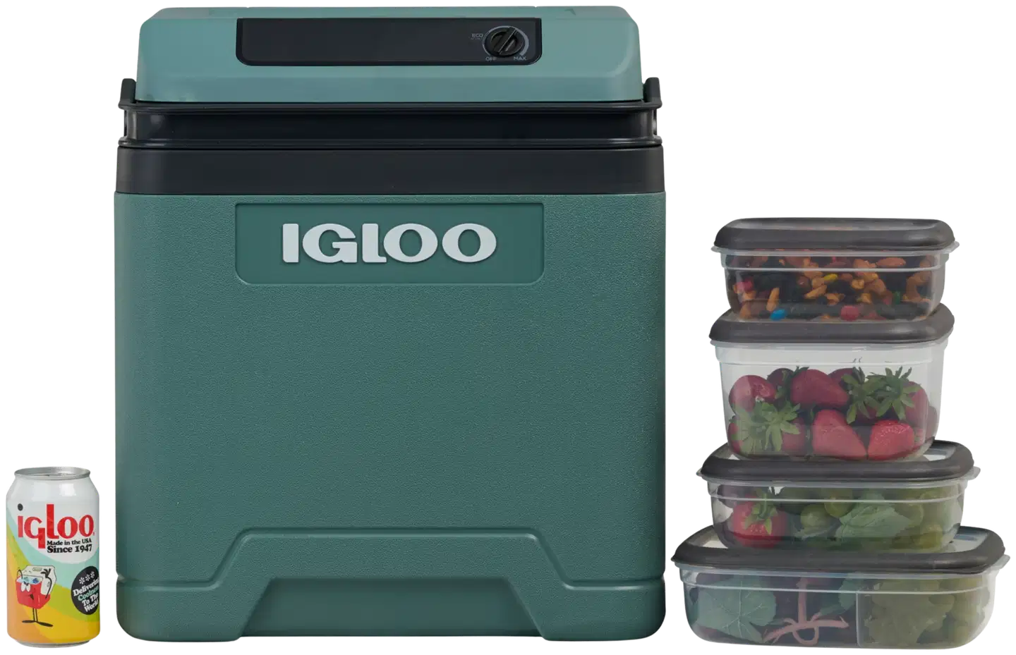 Igloo termosähköinen kylmälaukku IE27 ACDC, tilavuus 27l, vihreä - 10