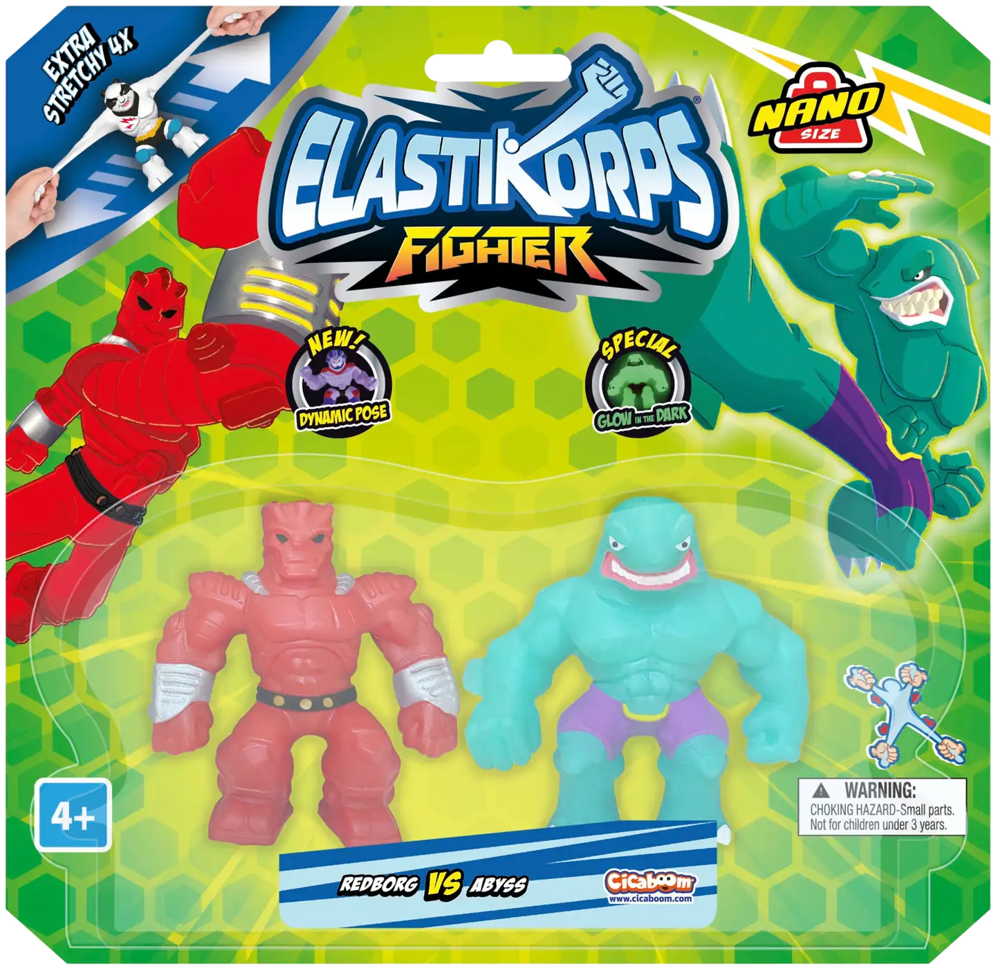 Elastikorps Nano Fighters -kamppailufiguurit 2 kpl - 7