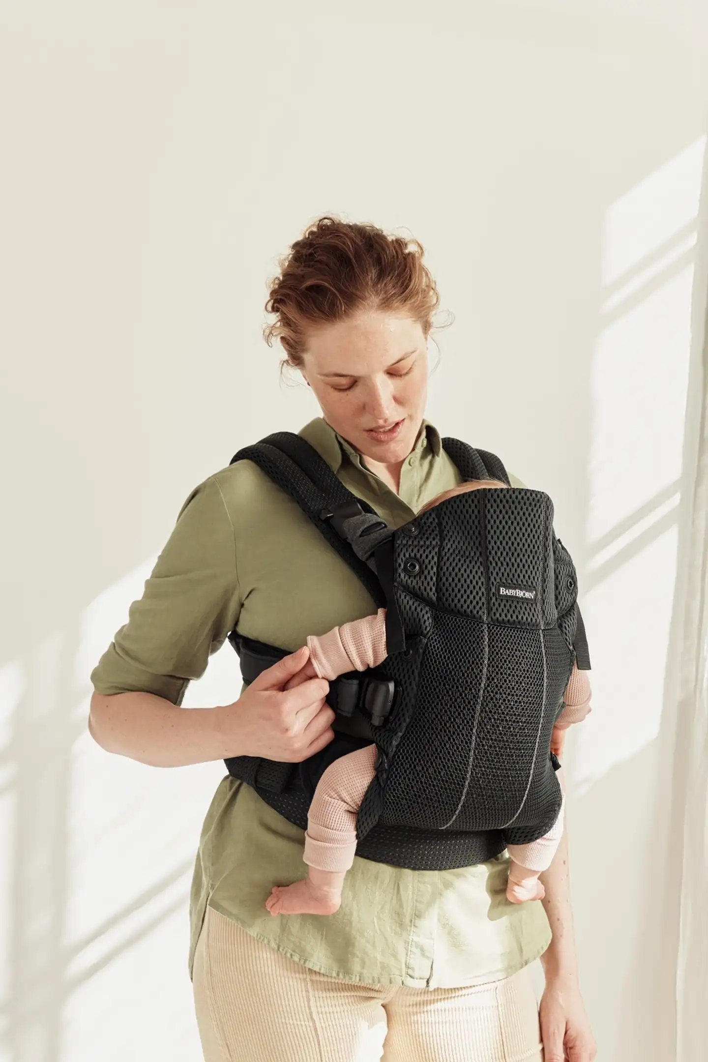 BabyBjörn vauvan vantoreppu varmony - 3d mesh, musta - 4