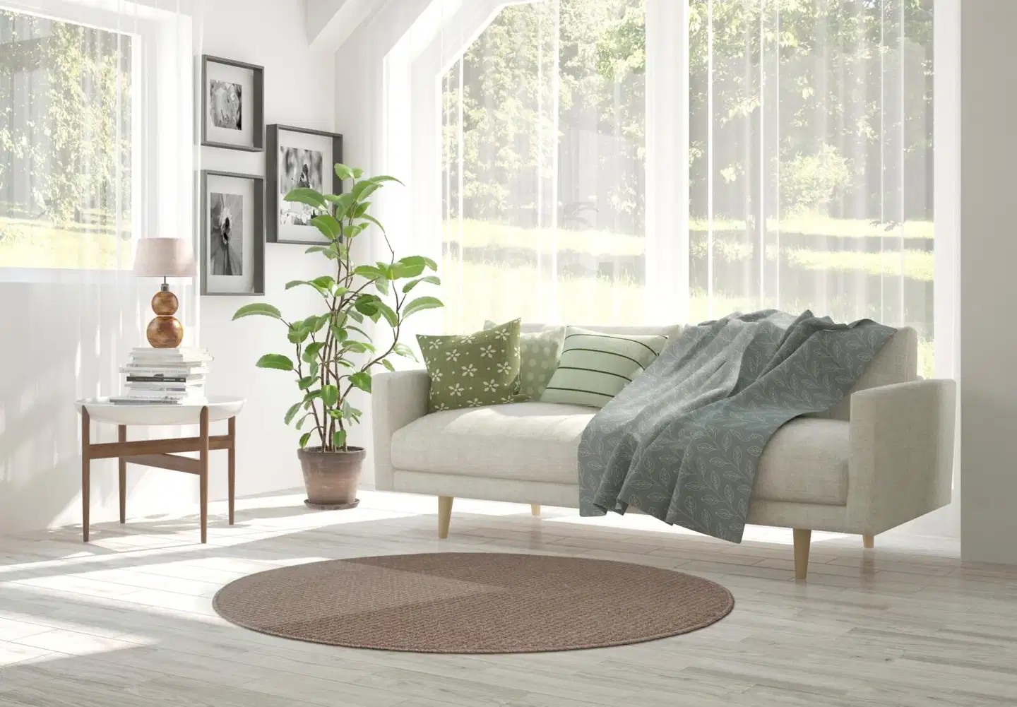 House matto Chloe 133 cm pyöreä sand beige - 5