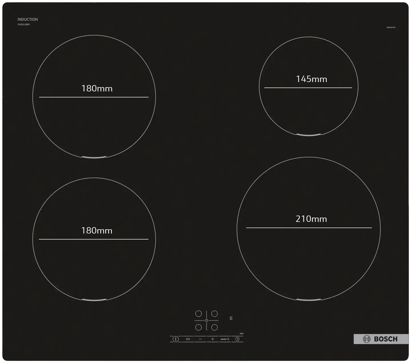 Bosch induktiokeittotaso PUE611BB5E 60 cm musta - 2