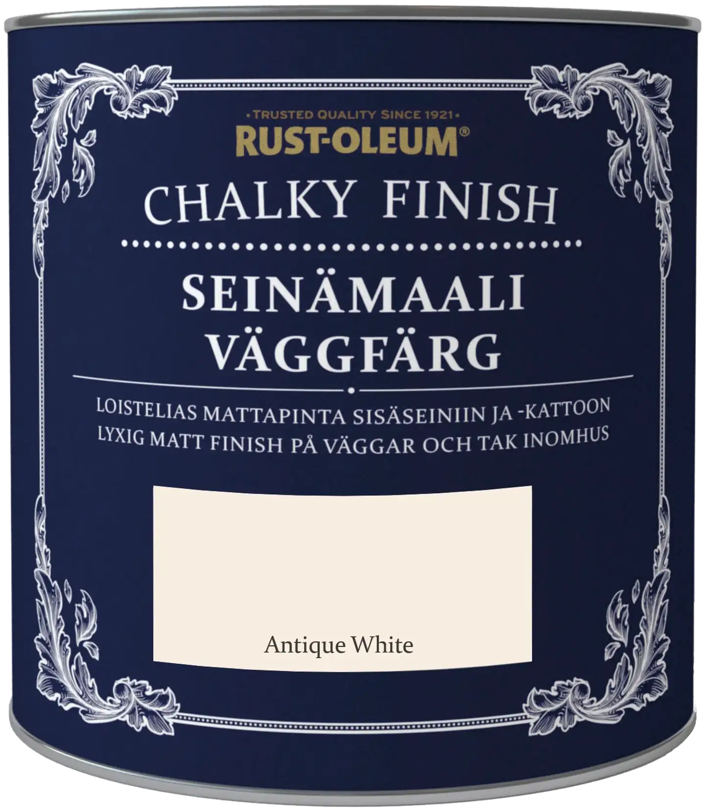 Rust-Oleum Chalky Finish 2,5l seinämaali vesiohenteinen runsaspigmenttinen luonnonvalkoinen - 1