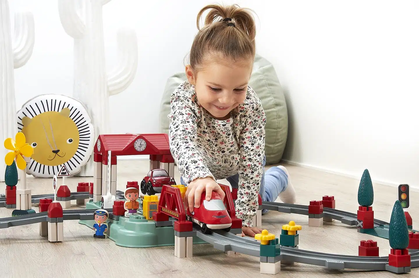 Ecoiffier - Abrick - Taajamajunarata -leikkisetti - 13