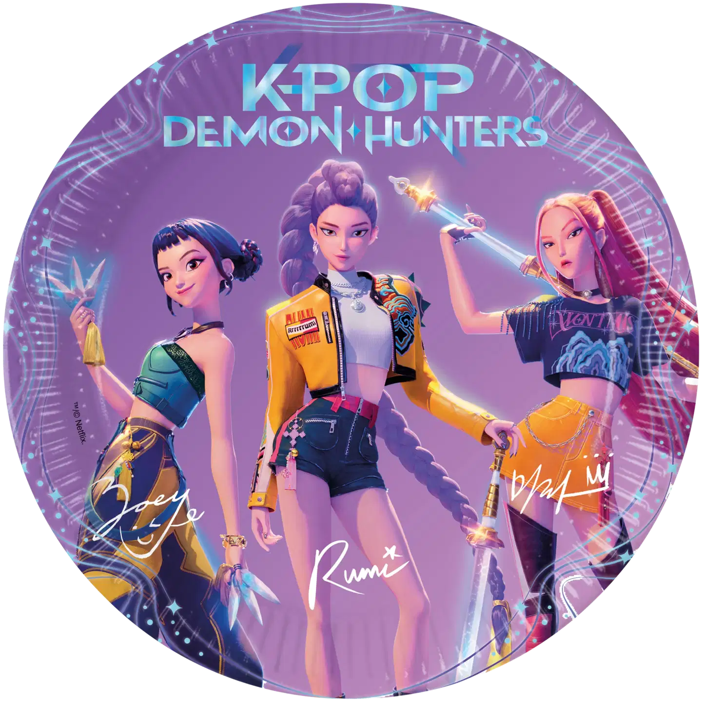 Decorata K-pop Demon Hunters lautanen 23 cm 8 kpl