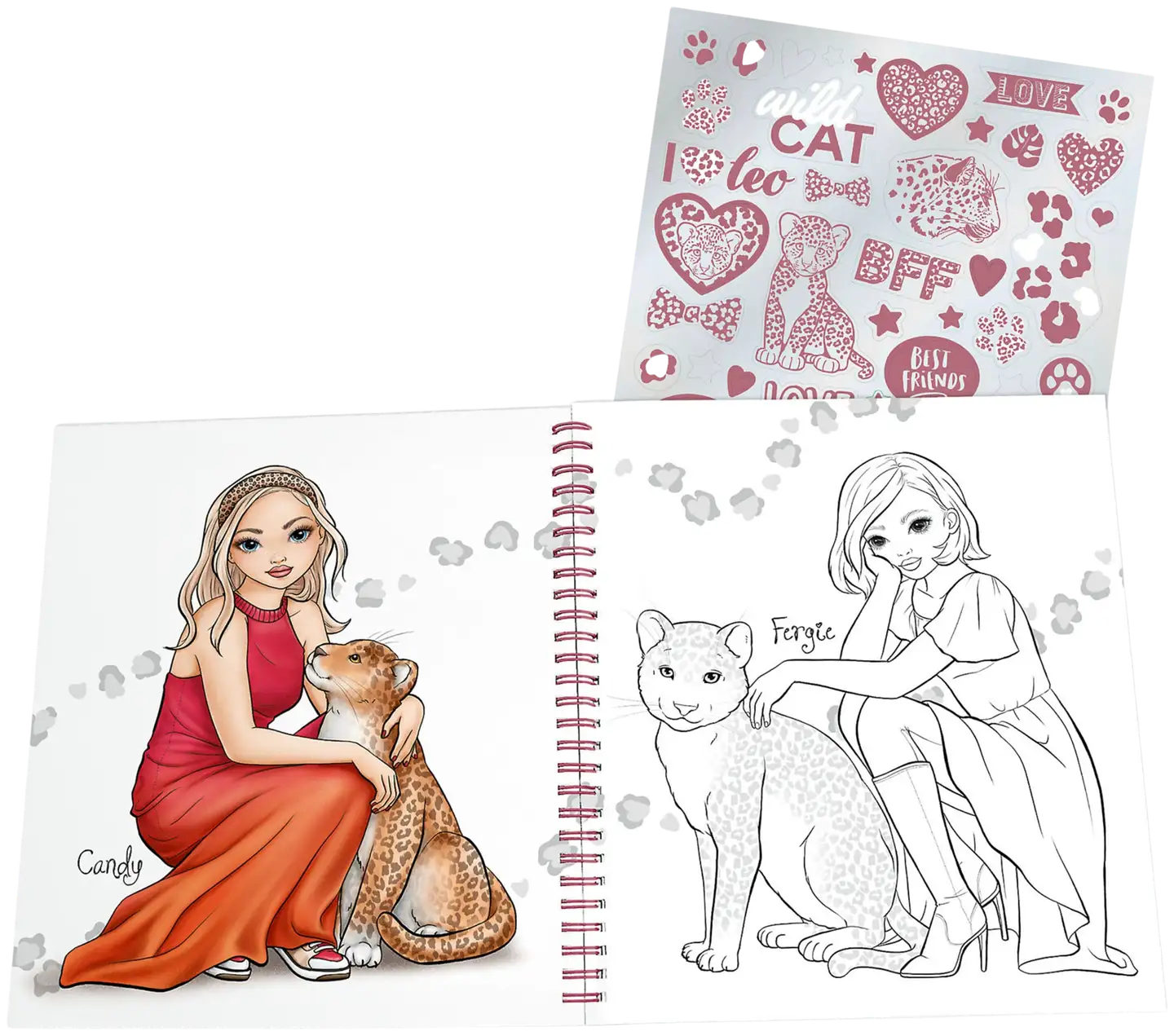 TOPModel värityskirja paljeteilla LEOHEART - 3