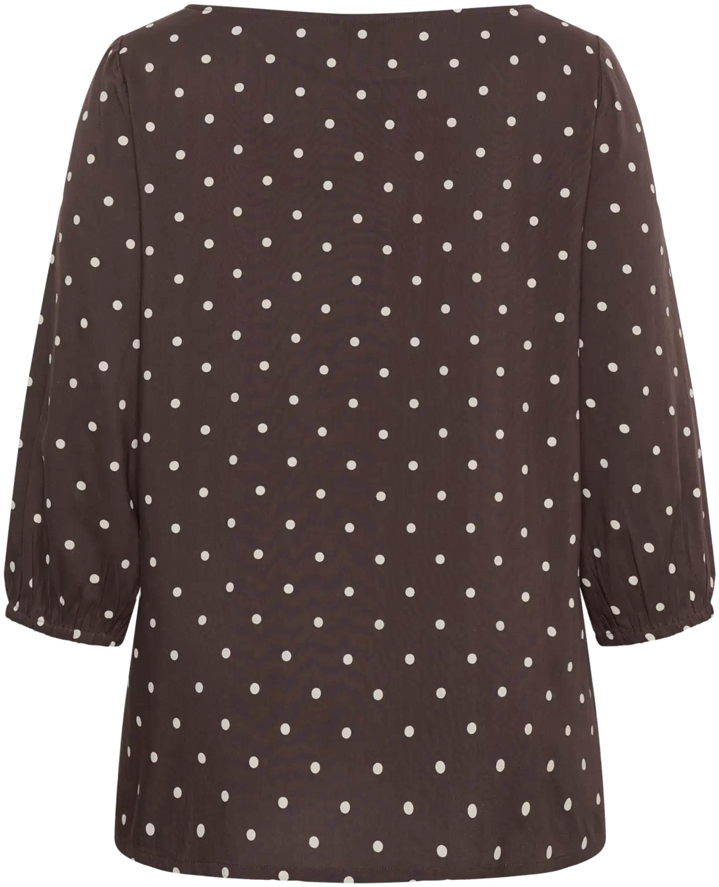 From Lou naisten pluskoon polkadot kangaspusero Flpaula - Seal Brown/Turtledove Dot - 2