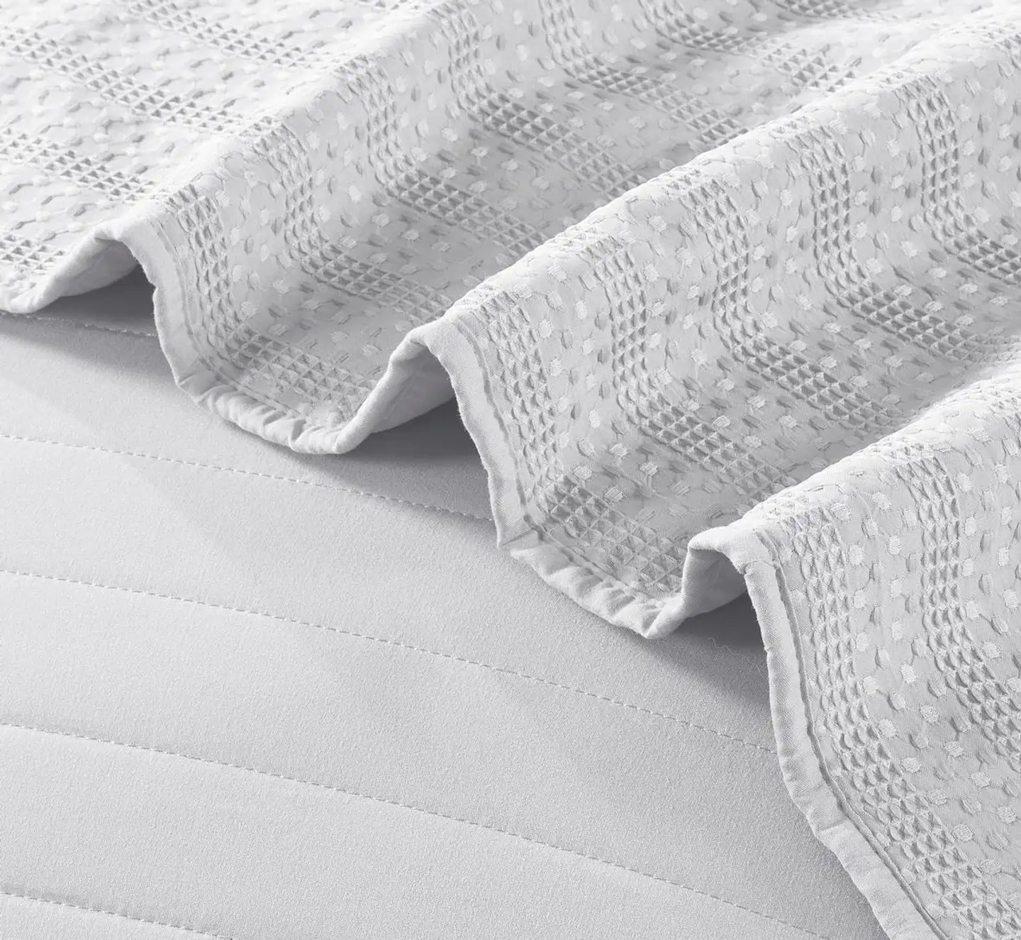 Home & Main päiväpeitto WaffleJacq 260x260 cm valkoinen - 3